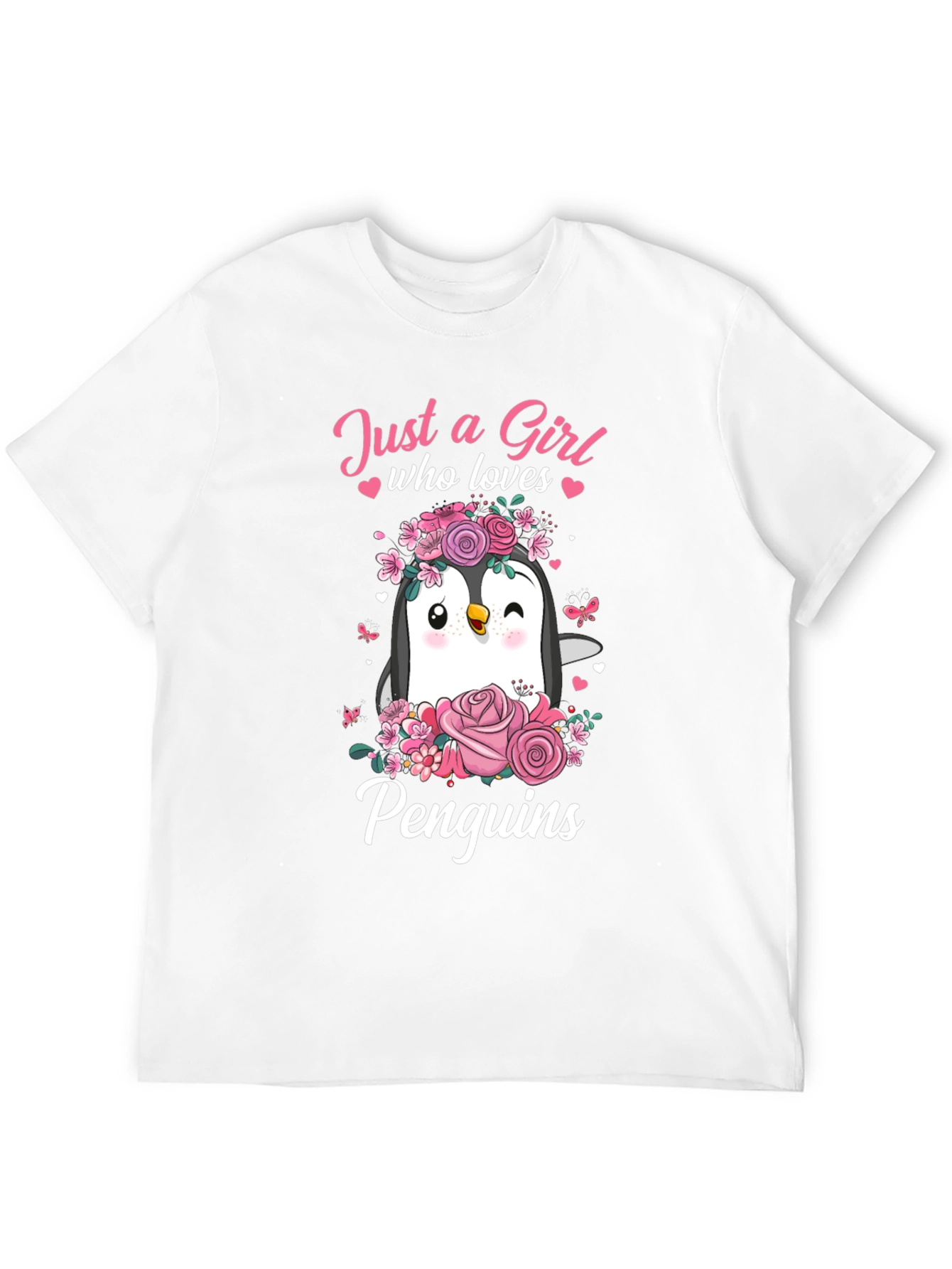 Black Penguin Lover T-Shirt - Just A Girl Who Loves Penguins view 12