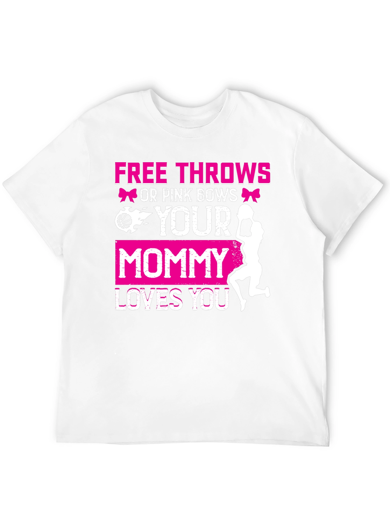 Black Free Throws or Pink Bows T-Shirt view 12