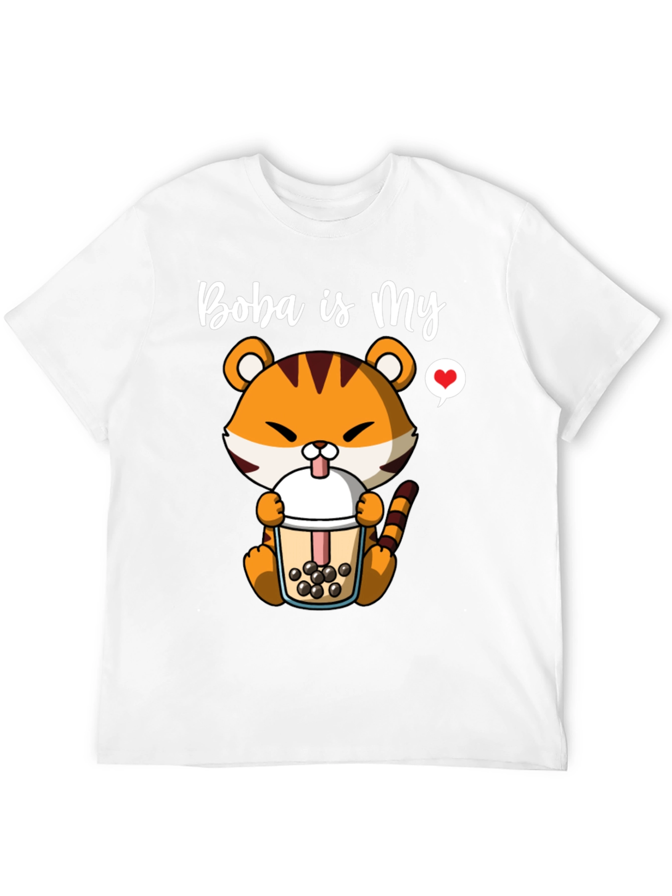 Black Boba is My Love T-Shirt - Cute Tiger Boba Tea Design view 12