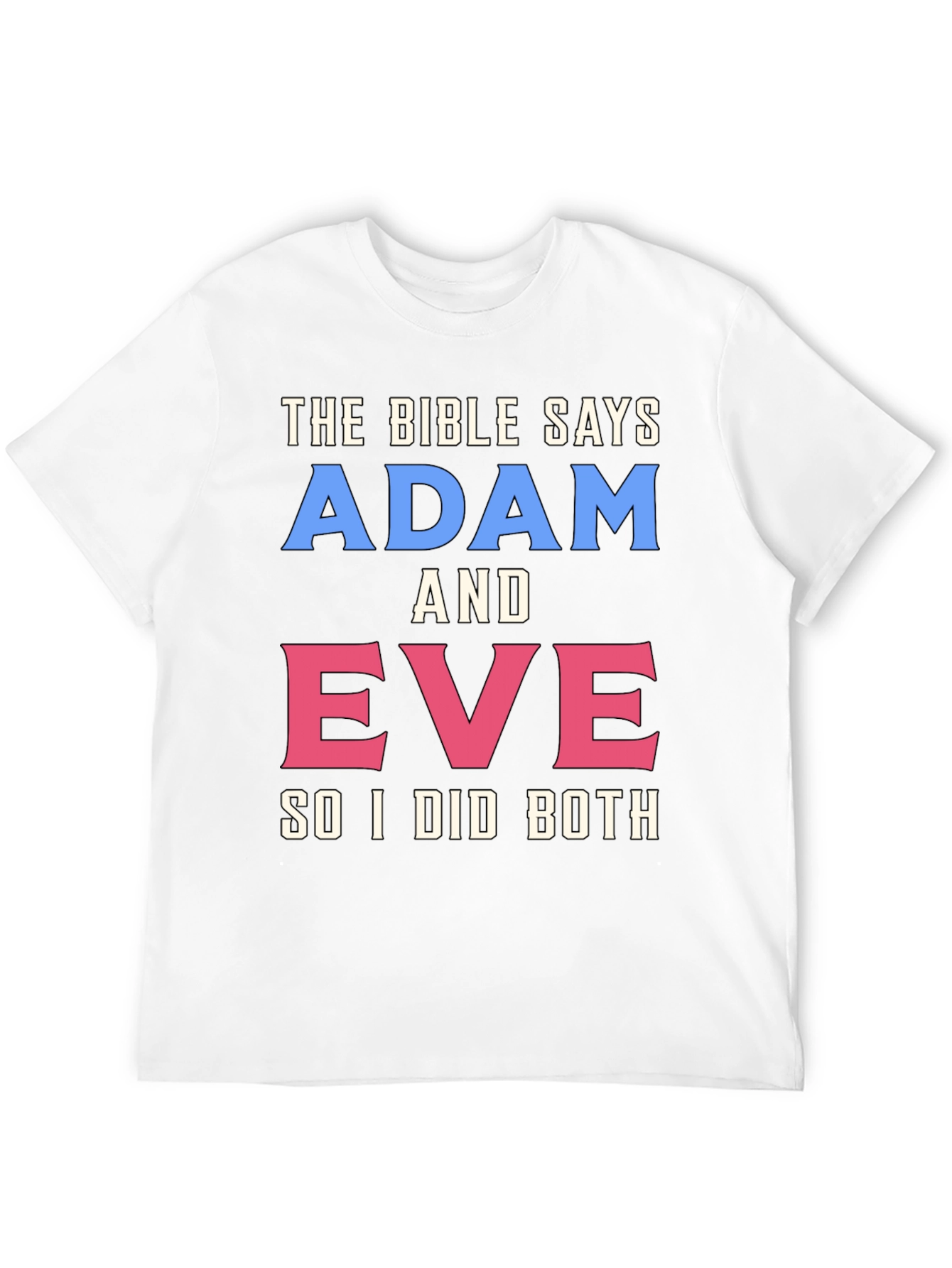 Black The Bible Says Adam & Eve T-Shirt view 12