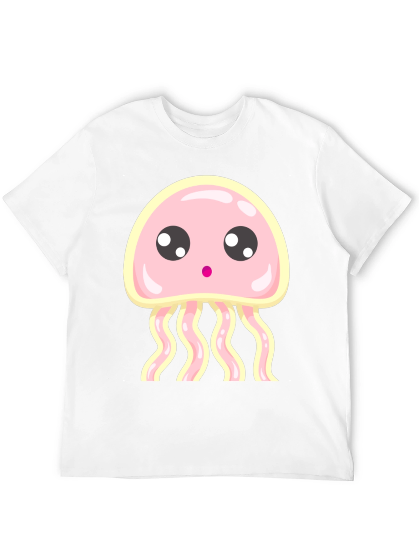Black Cute Jellyfish Graphic Tee - Black Cotton Shirt view 12