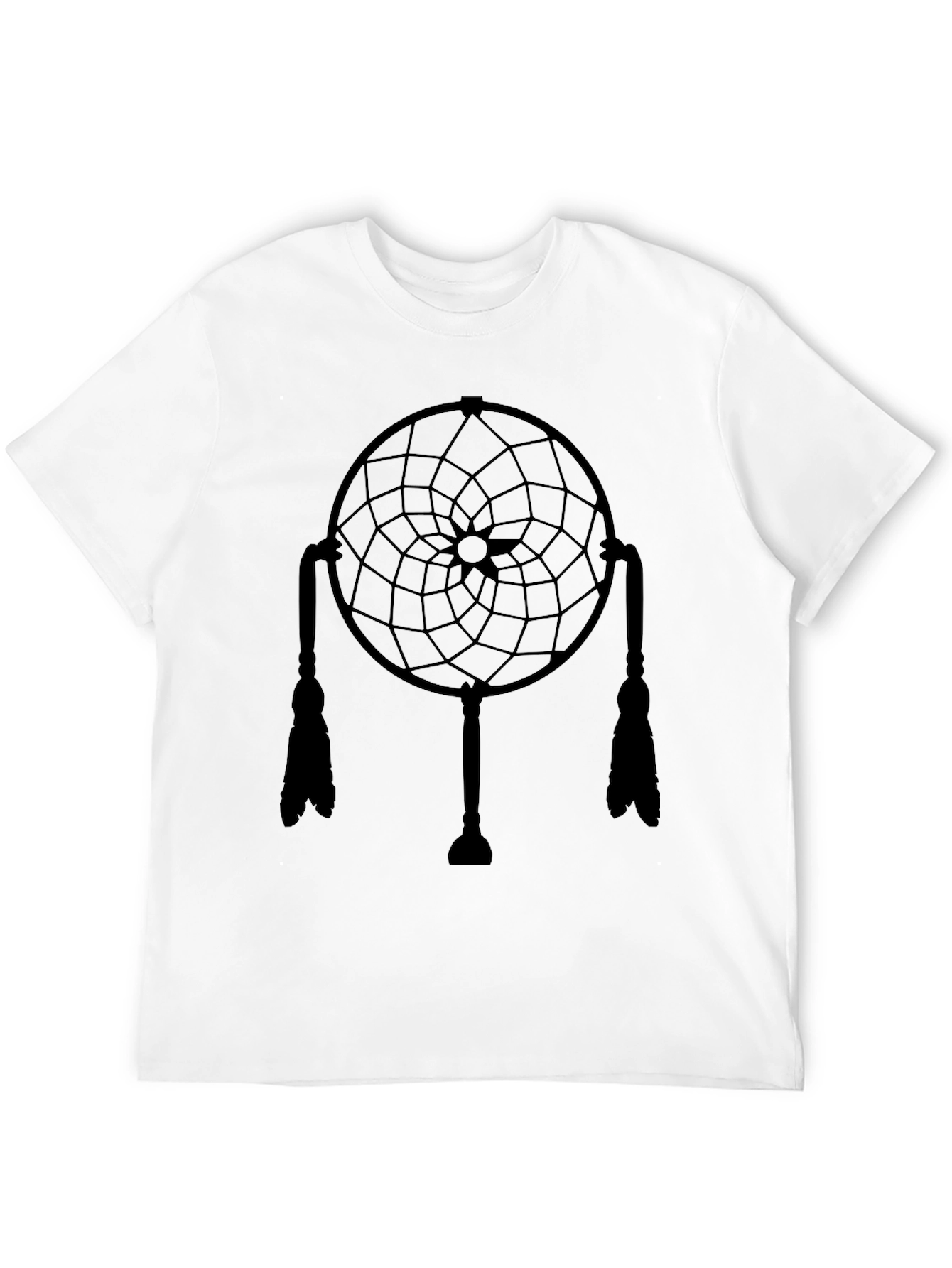Black Dreamcatcher Graphic Tee - Unisex Black T-Shirt view 12