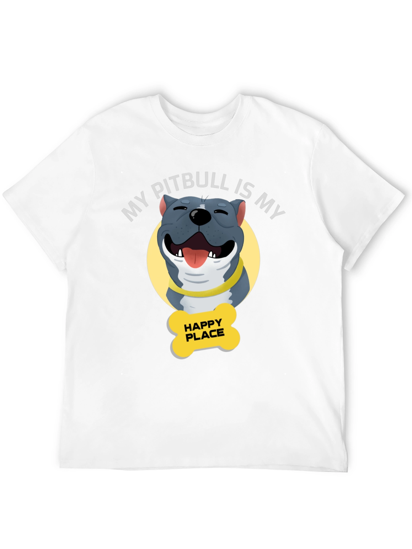 Black My Pitbull is My Happy Place T-Shirt view 12