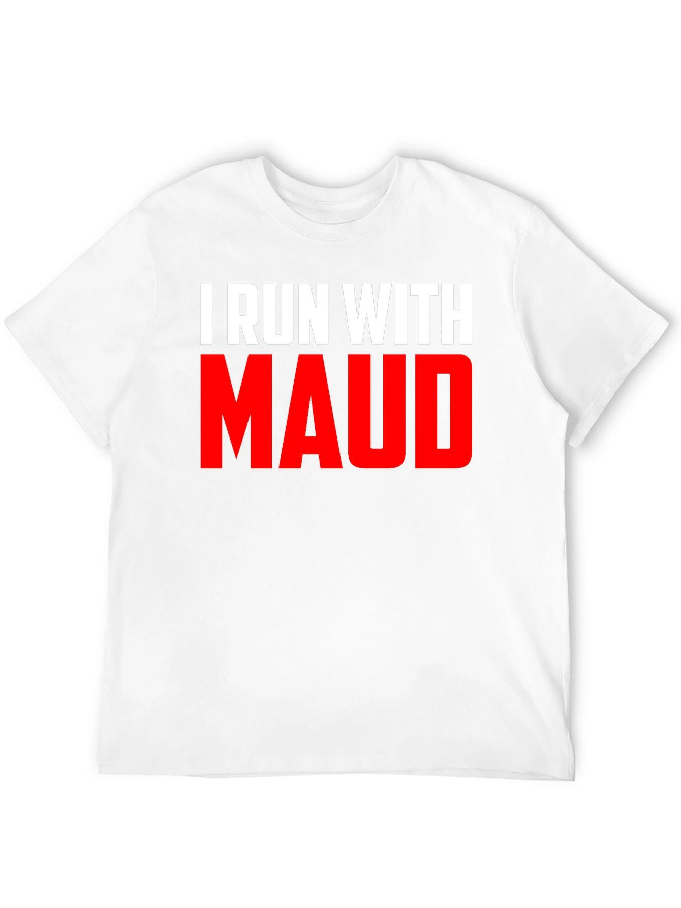 Black I Run With Maud Graphic Tee - Black Cotton T-Shirt view 12