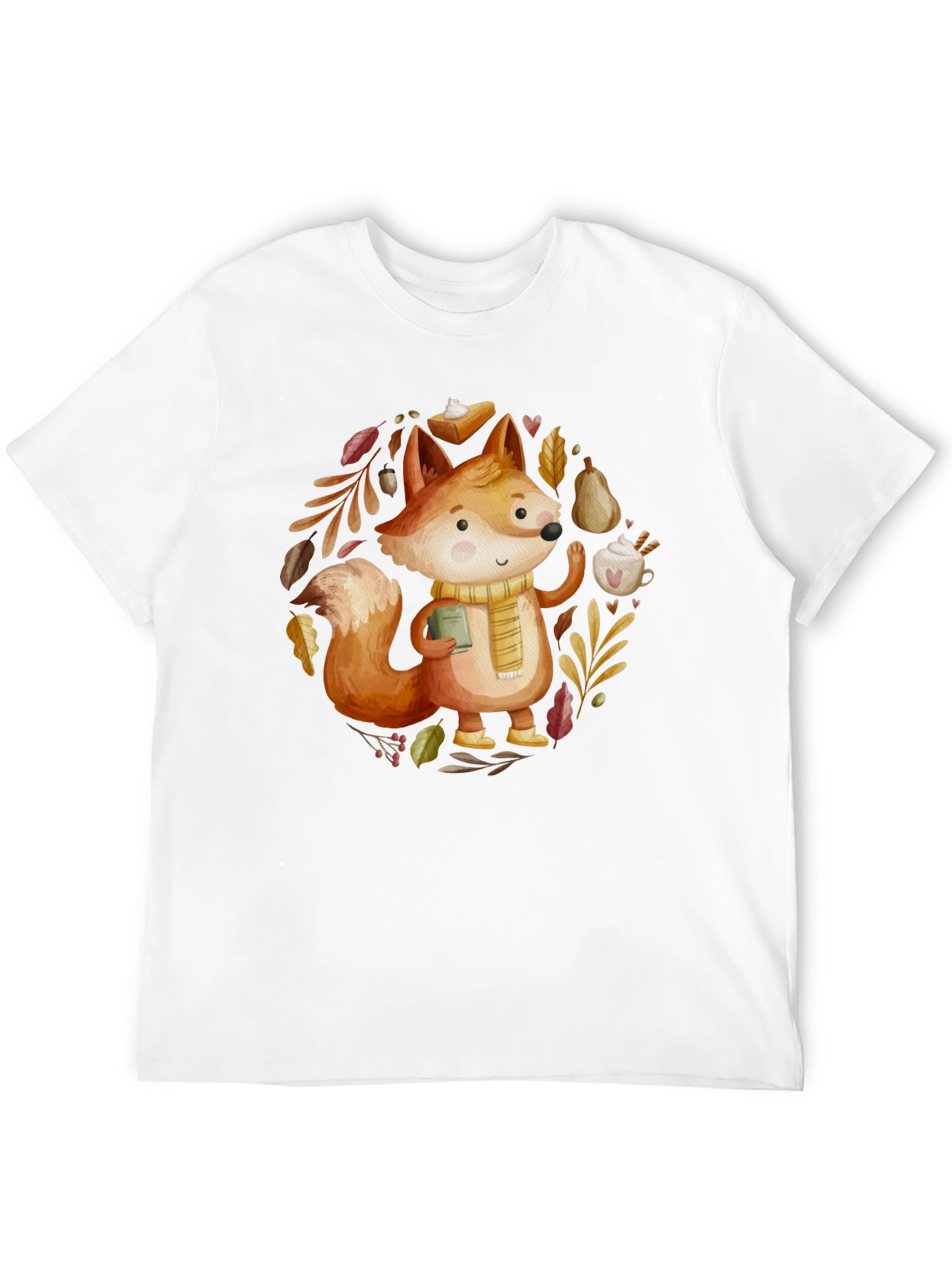 Black Autumn Fox T-Shirt: Cozy Fall Vibes view 12