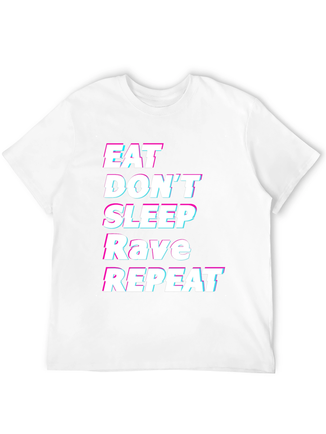 Black Eat Sleep Rave Repeat Graphic Tee view 12