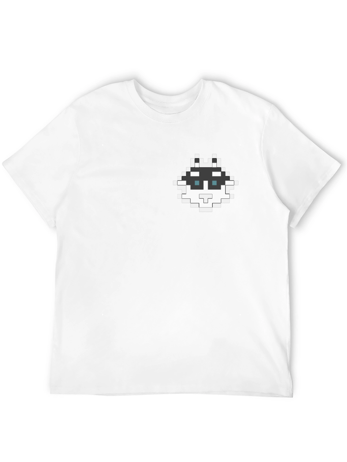 Black Pixel Art Husky Tee - Cool Graphic T-Shirt view 12