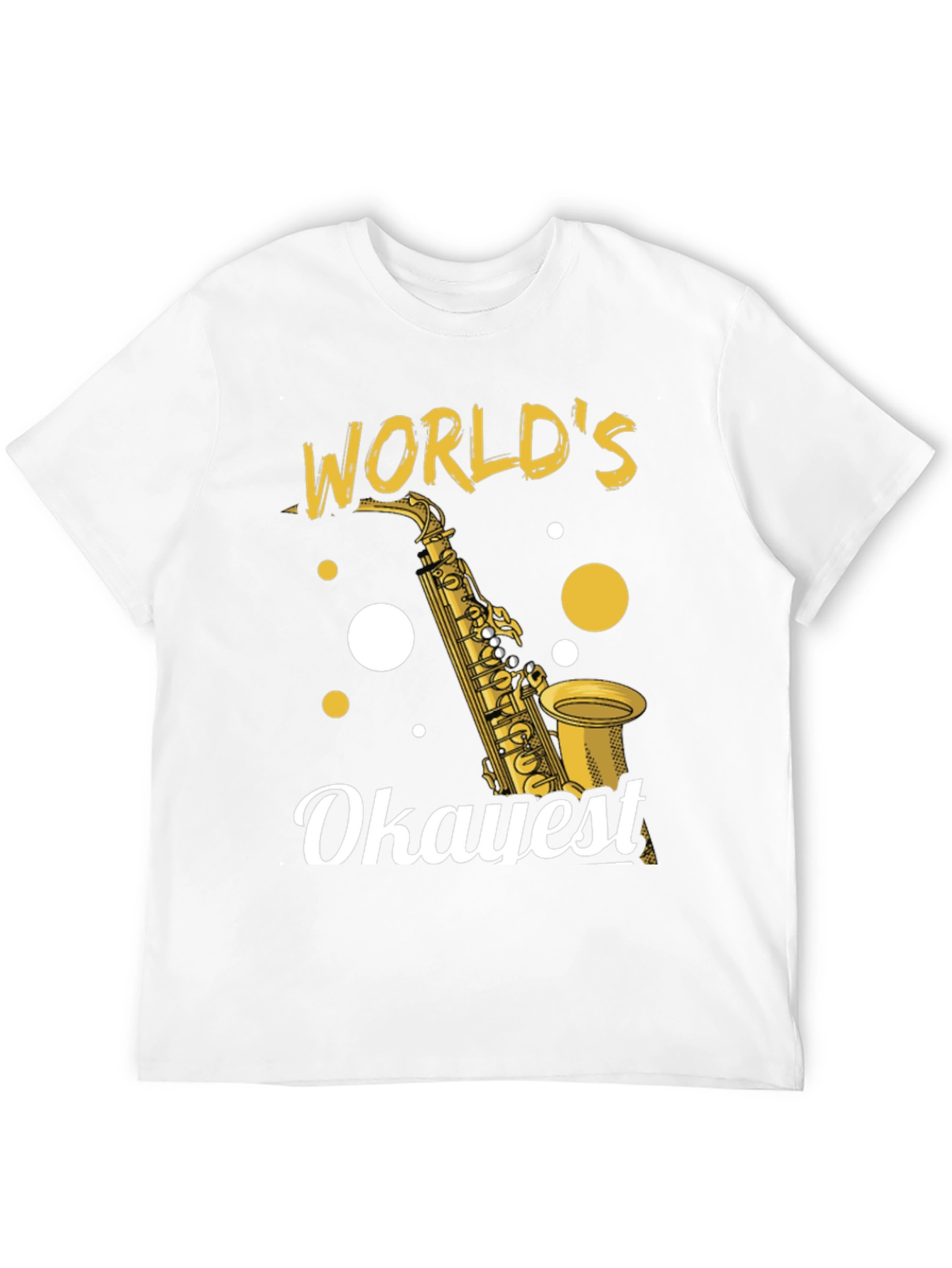 Black World's Okayest Saxophone Player T-Shirt view 12