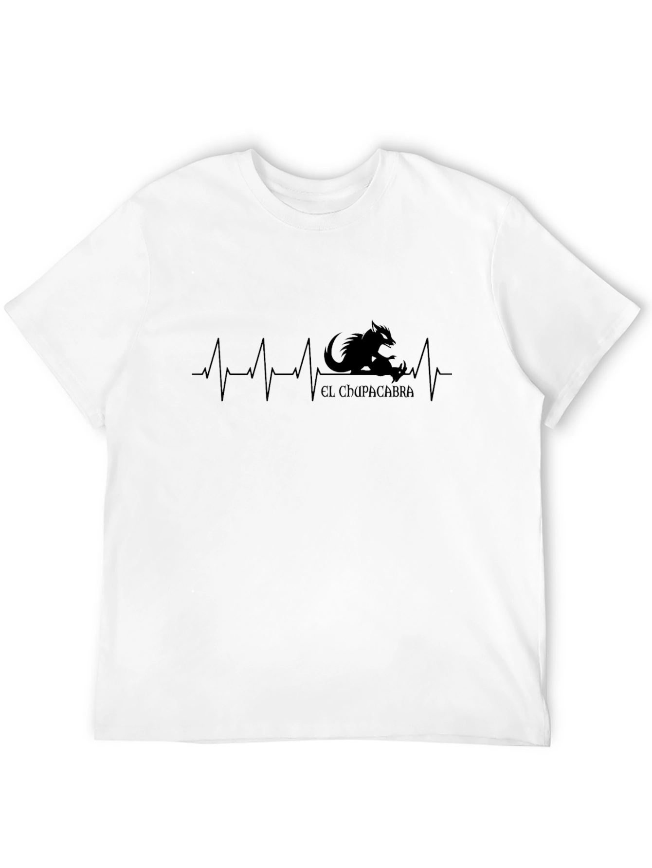 Black El Chupacabra Heartbeat T-Shirt - Black view 12