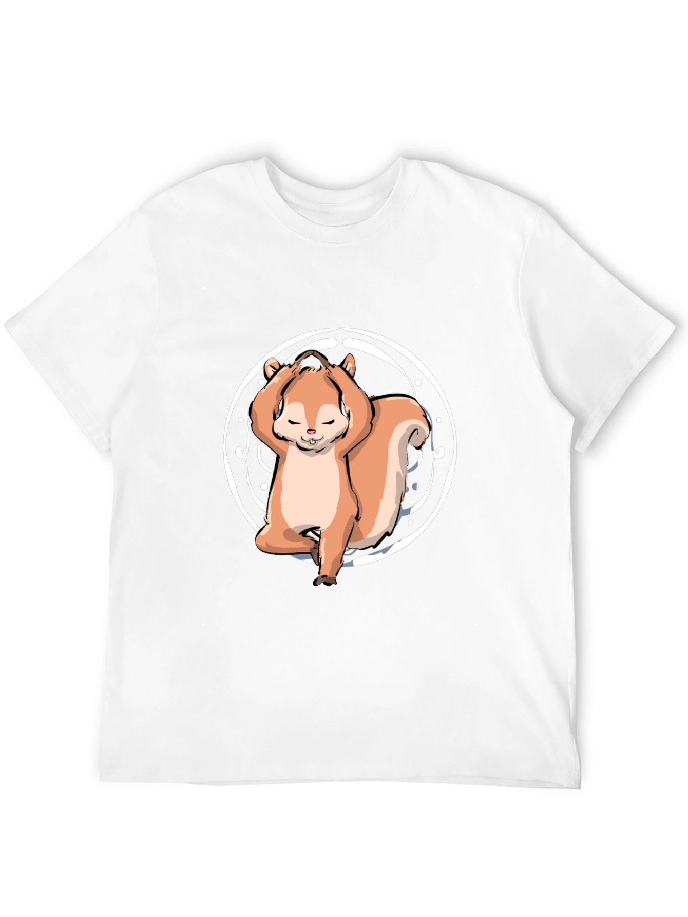 Black Yoga Squirrel Tee - Zen and Funny view 12
