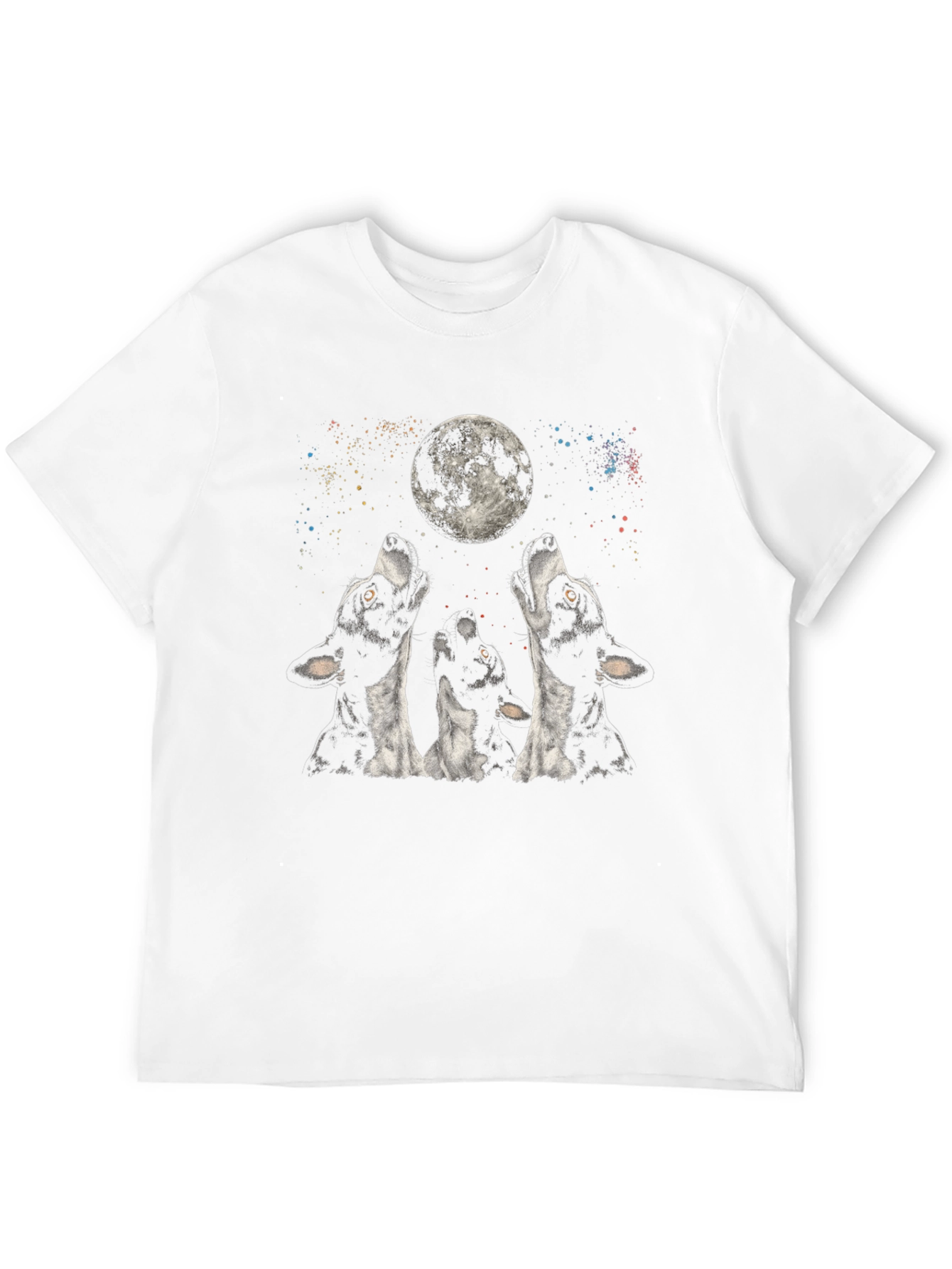 Black Wolf Moon Graphic T-Shirt - Black view 12