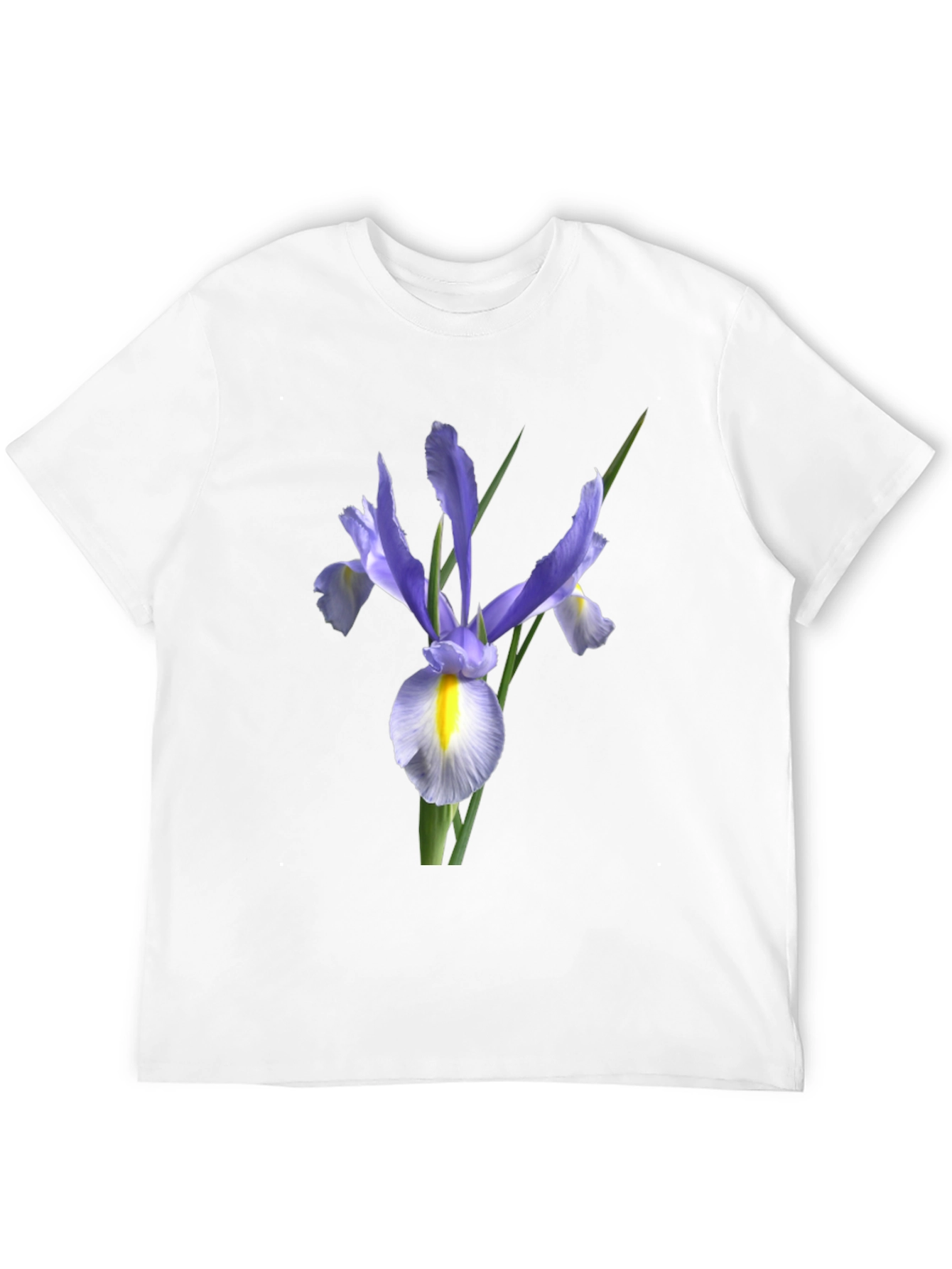 Black Floral Iris Graphic Print Black T-Shirt view 12