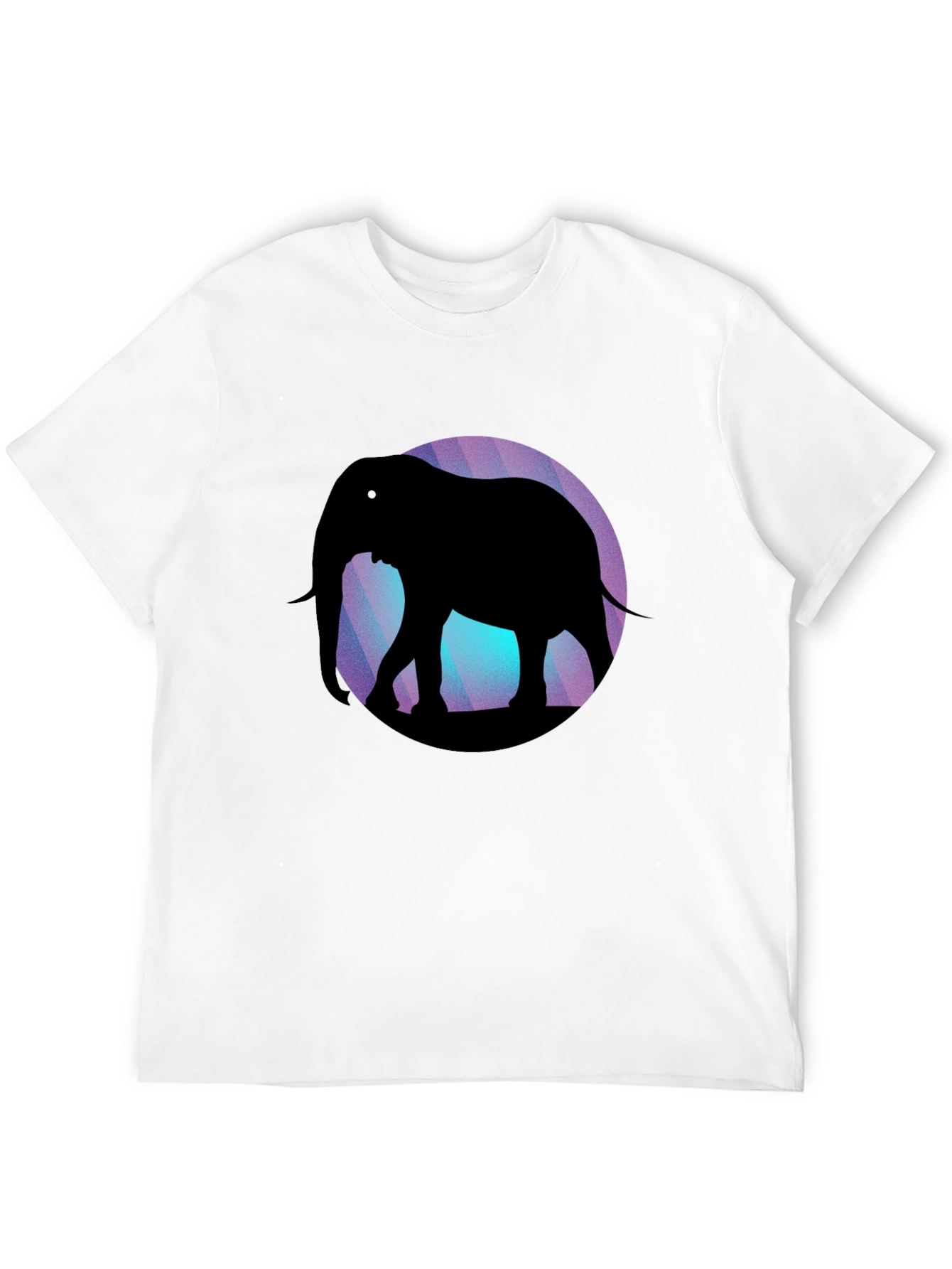 Black Elephant Silhouette Graphic Tee - Black view 12