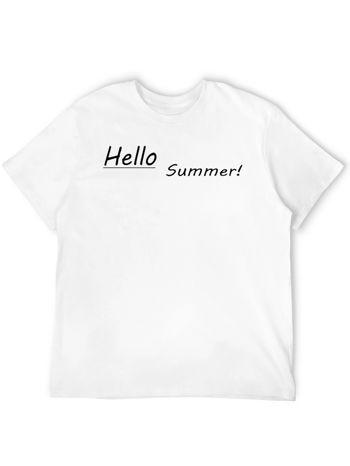 Black Hello Summer! Black Cotton T-Shirt view 12