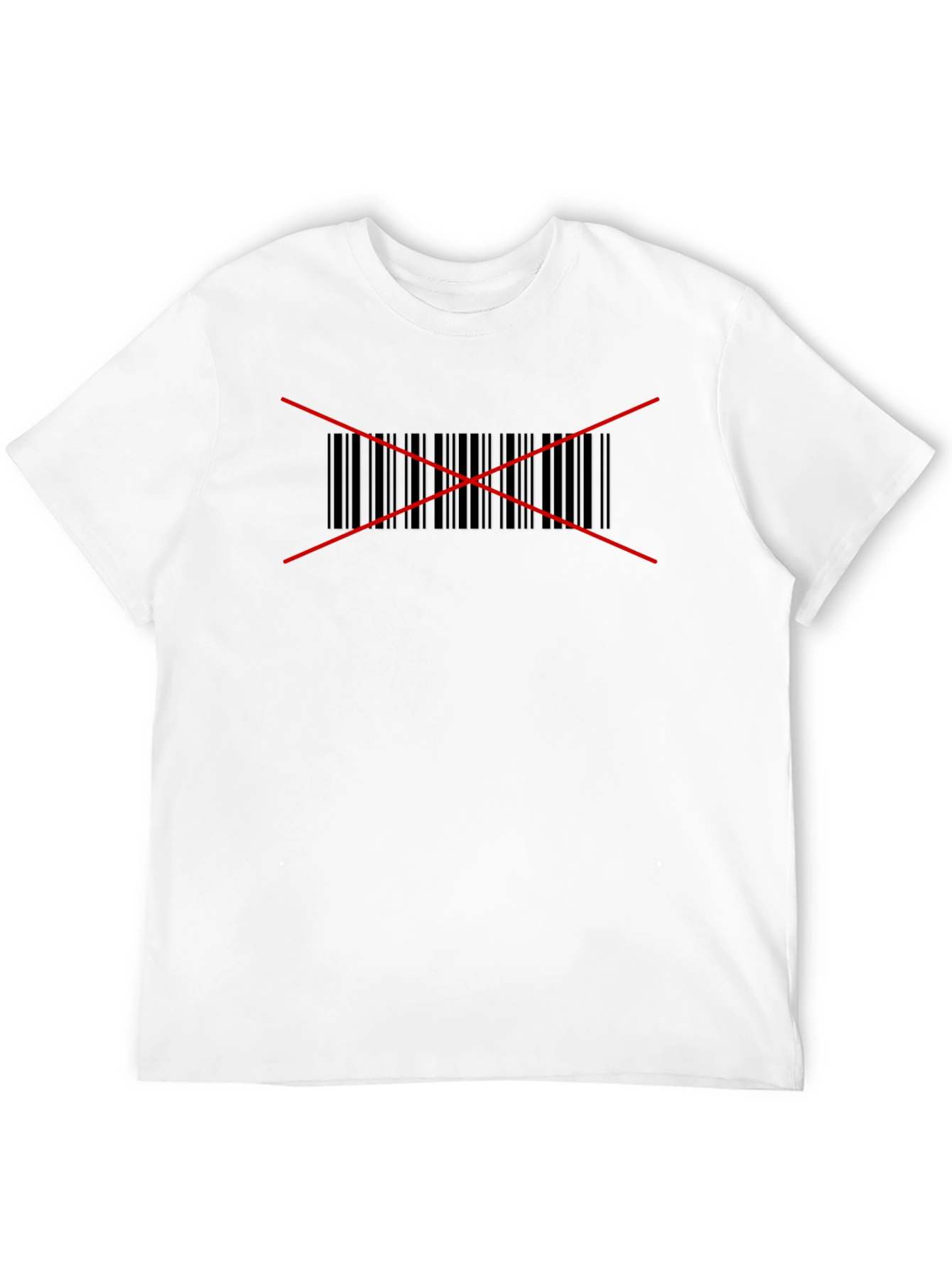 Black Edgy Barcode Rebellion Black T-Shirt view 12