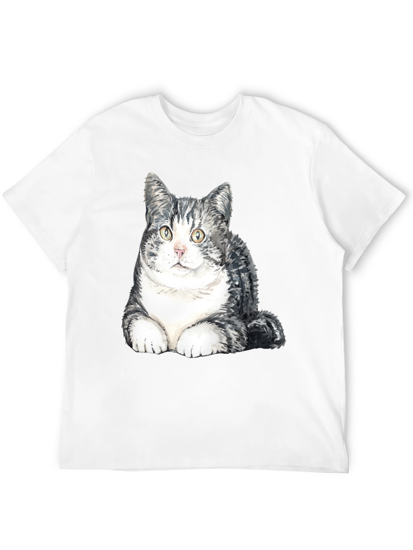 Black Cute Cat Graphic T-Shirt - Soft Cotton Blend view 12