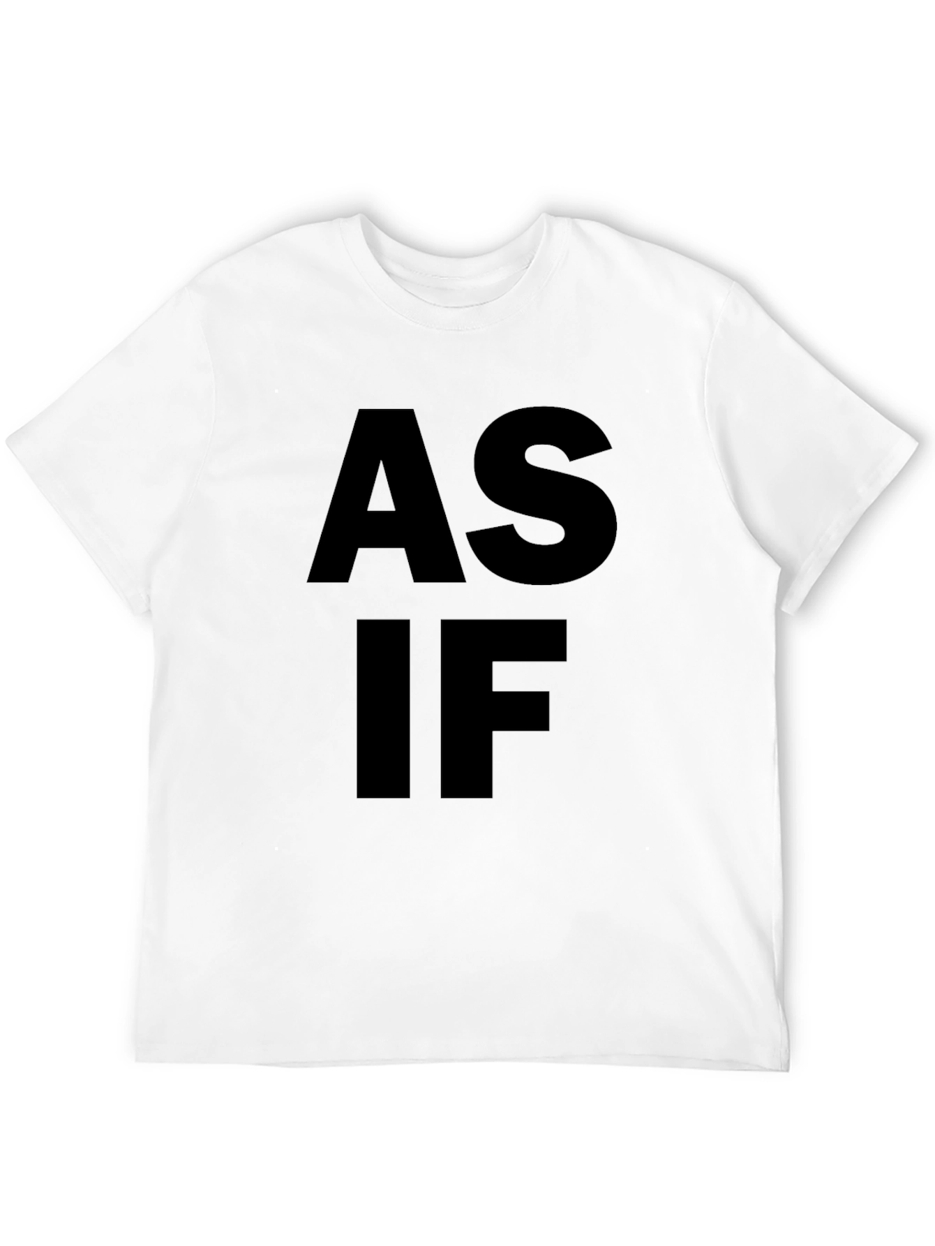 Black As If Graphic Tee - Bold Black Cotton T-Shirt view 12
