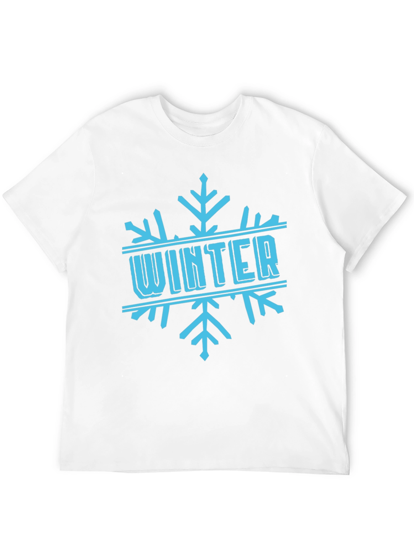 Black Winter Snowflake Graphic Black T-Shirt view 12
