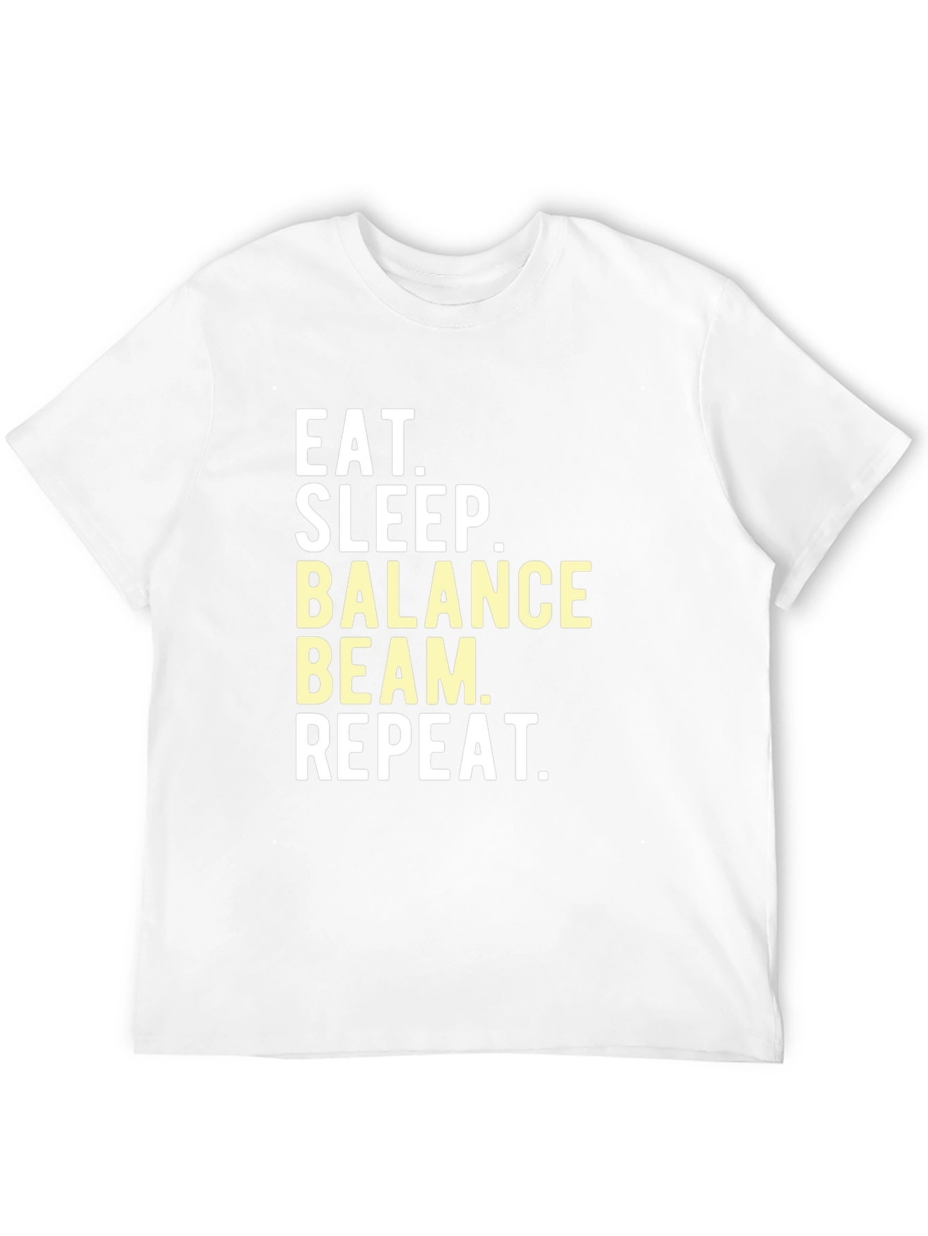 Black Eat, Sleep, Balance Beam, Repeat T-Shirt view 12