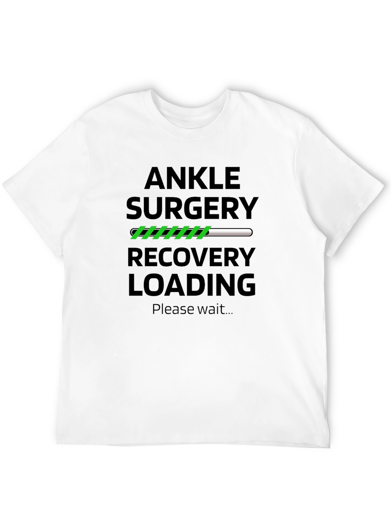 Black Ankle Surgery Recovery Loading T-Shirt view 12