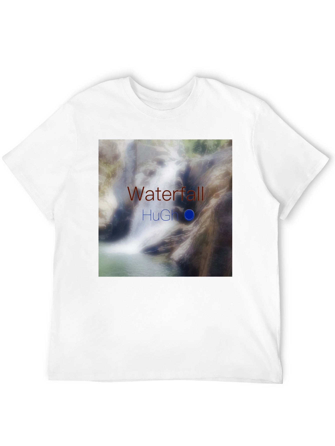 Black Waterfall Graphic Tee - Nature Inspired Design view 12