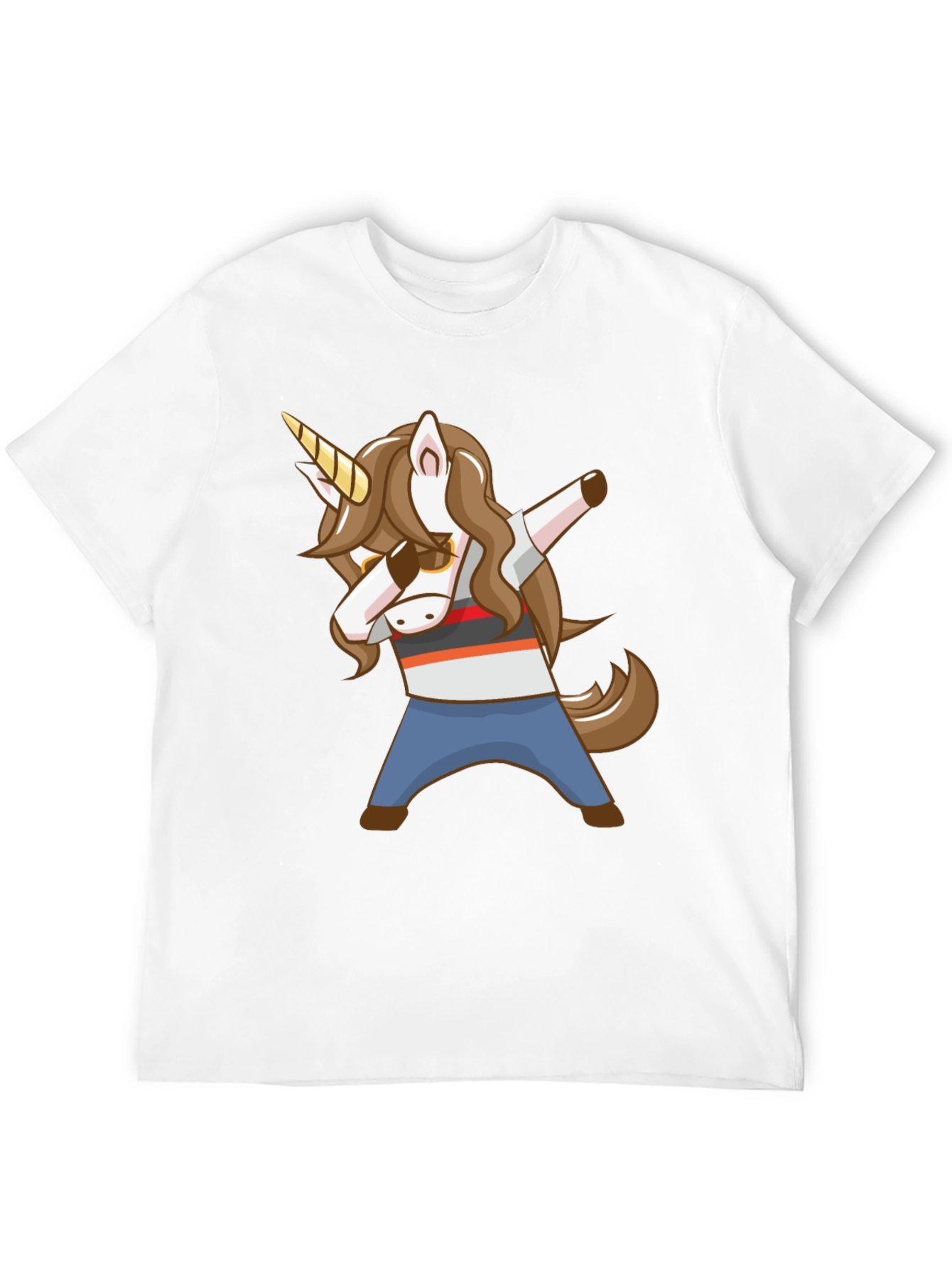 Black Dabbing Unicorn Graphic T-Shirt view 12