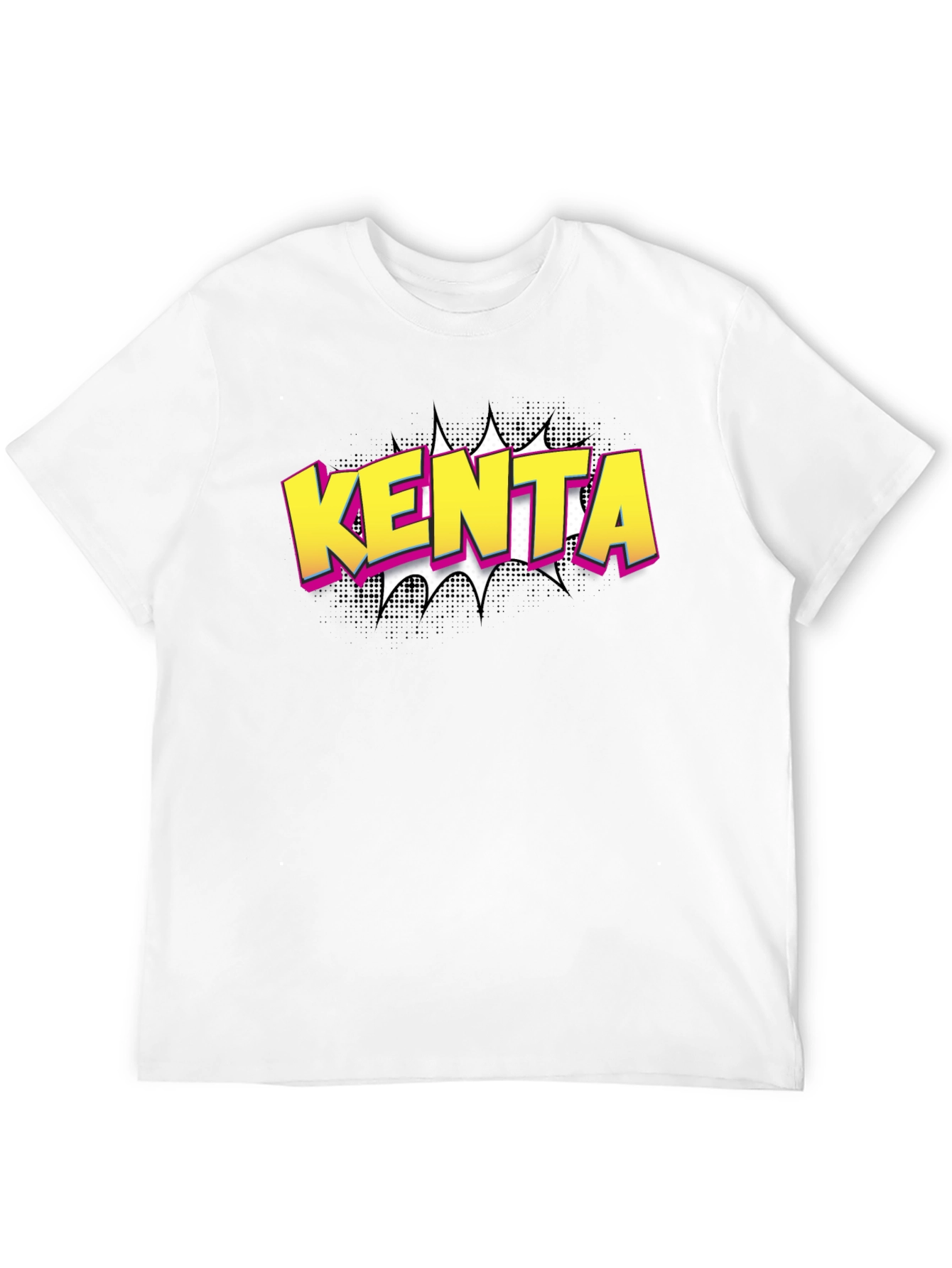 Black KENTA Comic Style T-Shirt - Bold Graphic Tee view 12