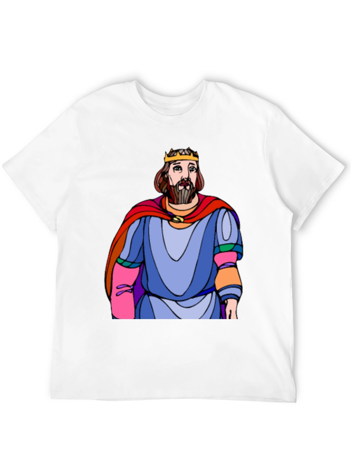 Black King Cartoon Graphic Black T-Shirt view 12