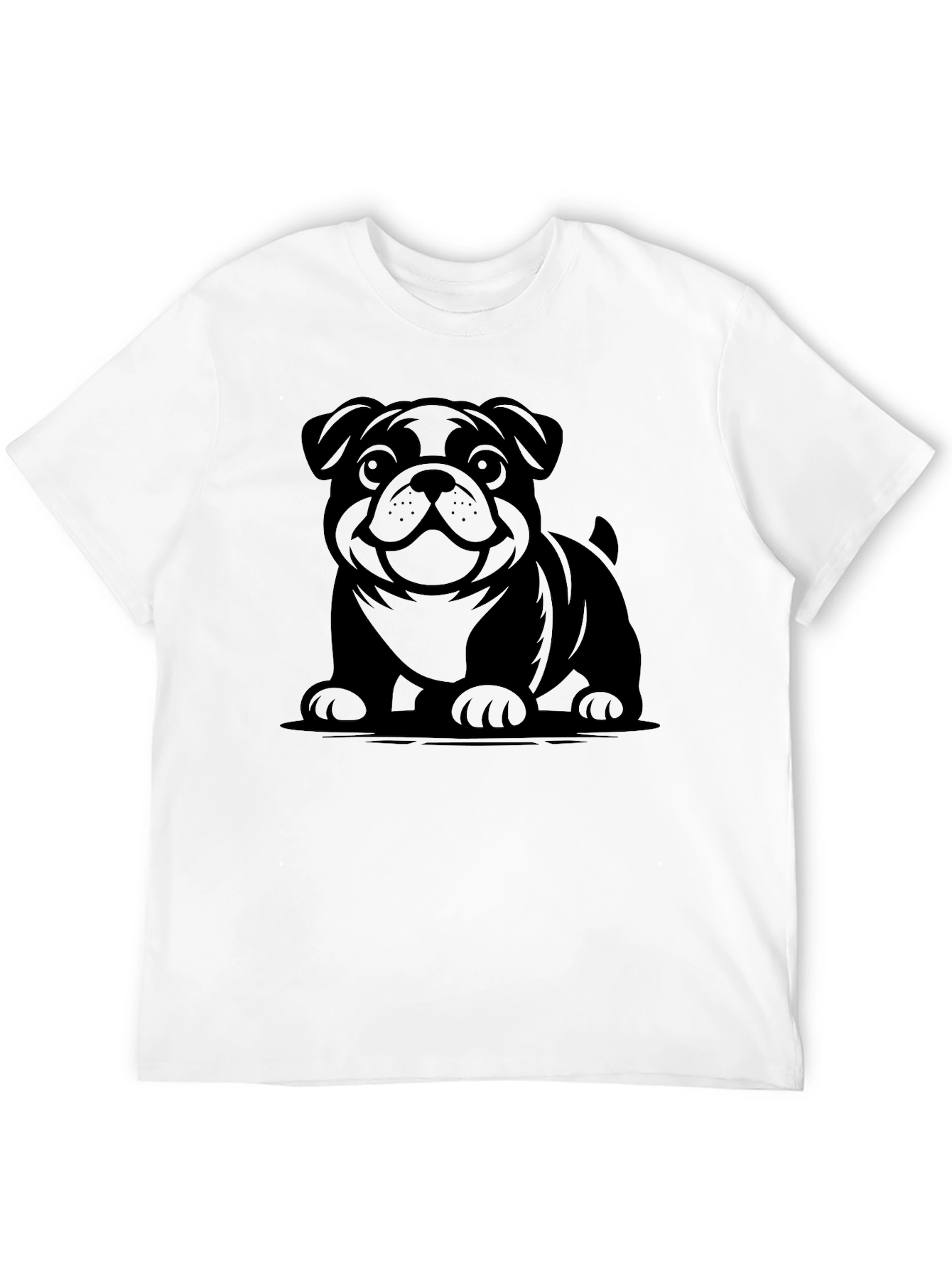 Black Bulldog Graphic Black T-Shirt view 12