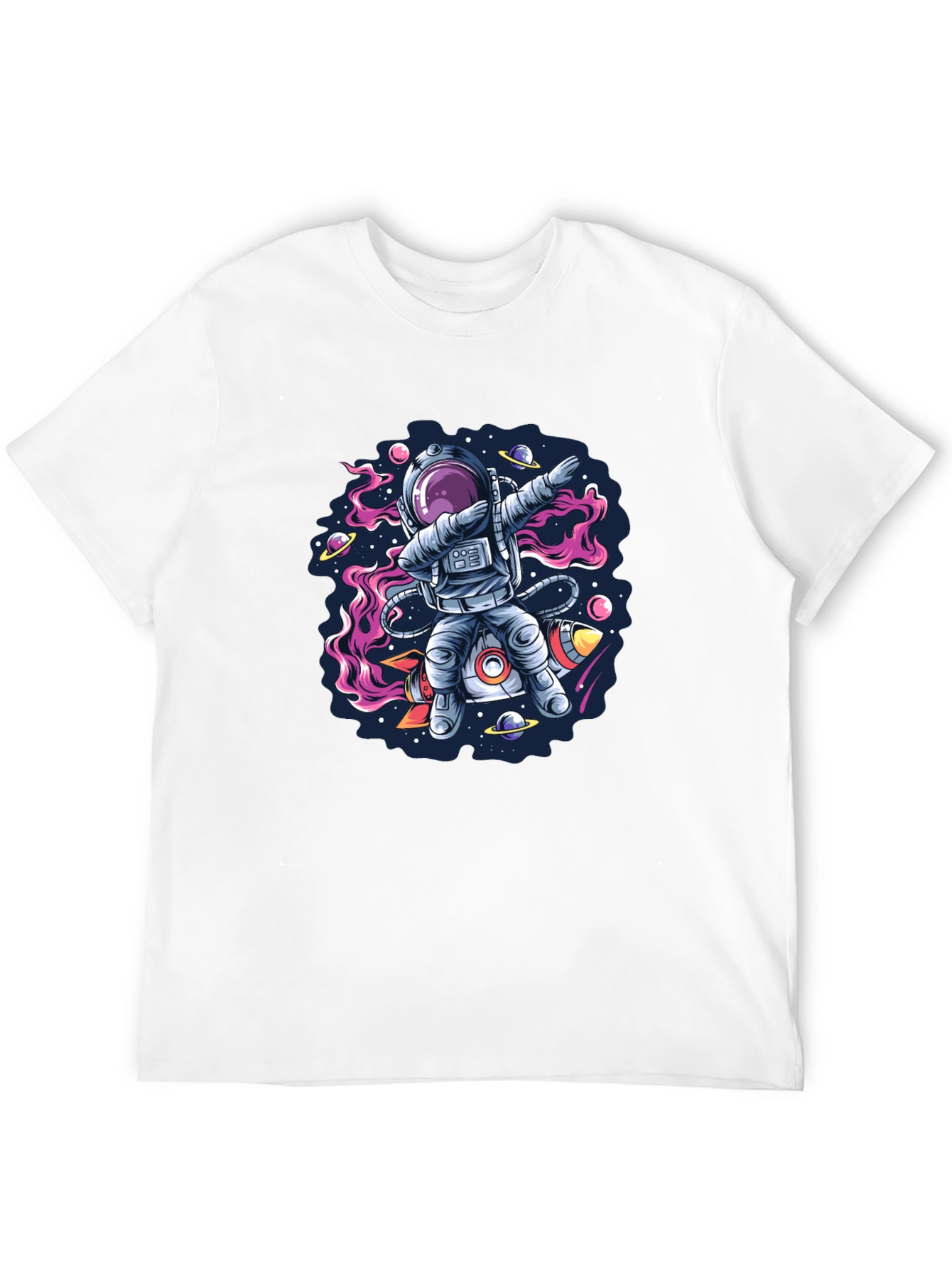 Black Astronaut Dab T-Shirt - Galaxy Space Design view 12