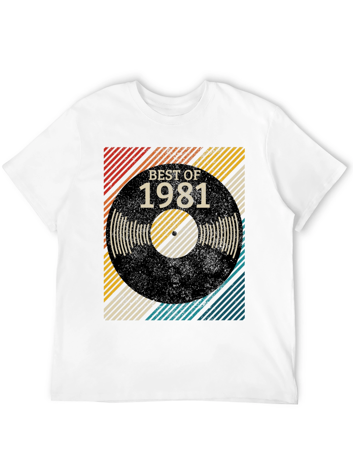 Black Best of 1981 Retro Vinyl T-Shirt view 12