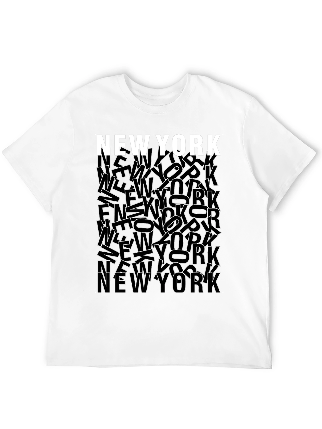 Black New York City Graphic Print Crew Neck T-Shirt view 12