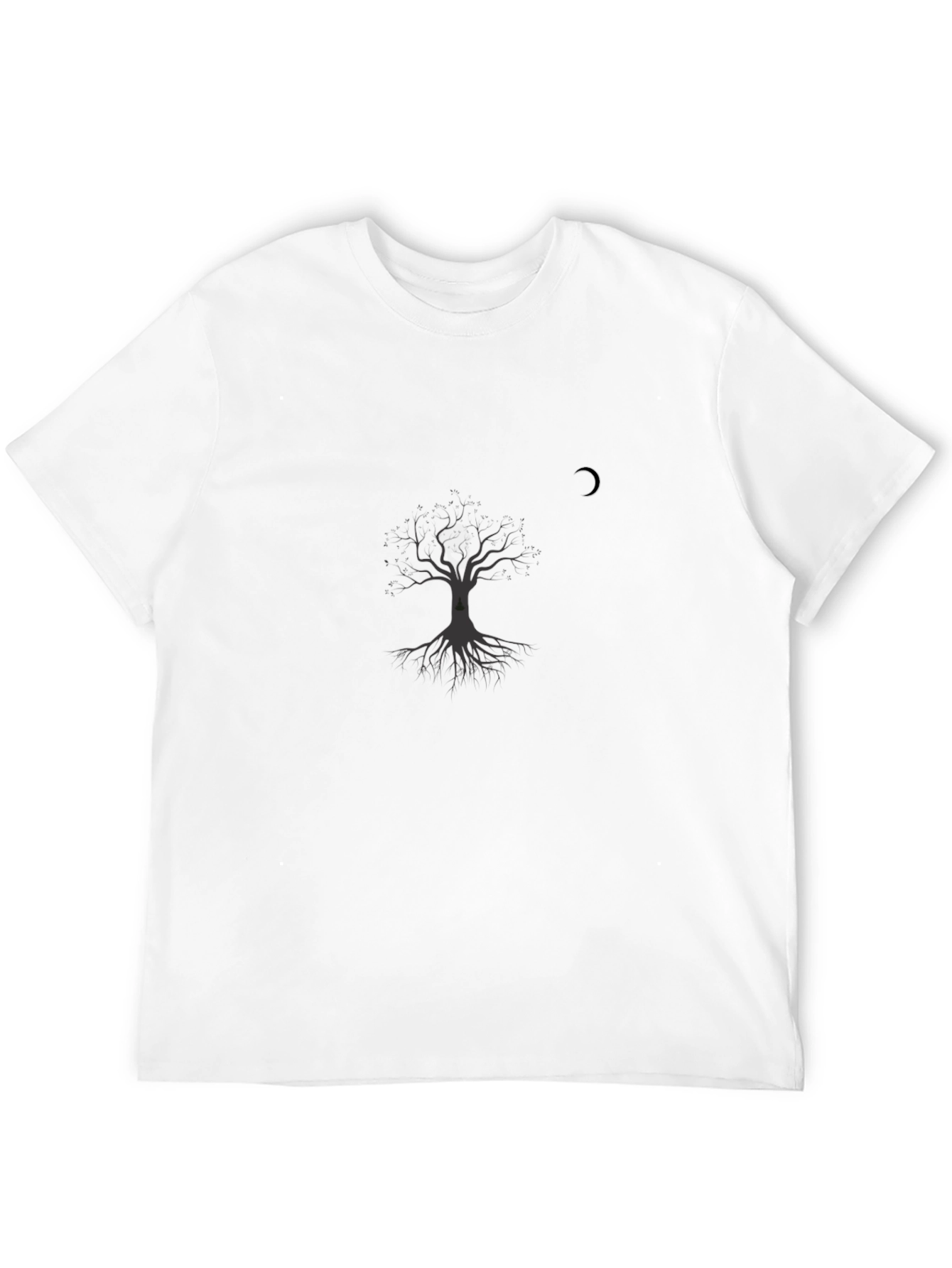 Black Men's Tree Graphic Black T-Shirt view 12