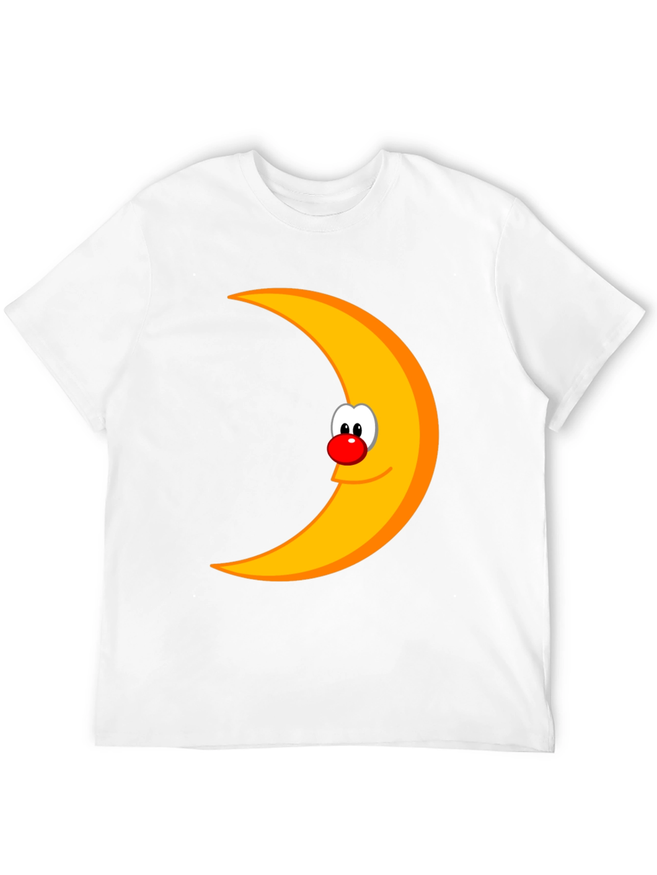 Black Funny Moon Face Graphic Black T-Shirt view 12