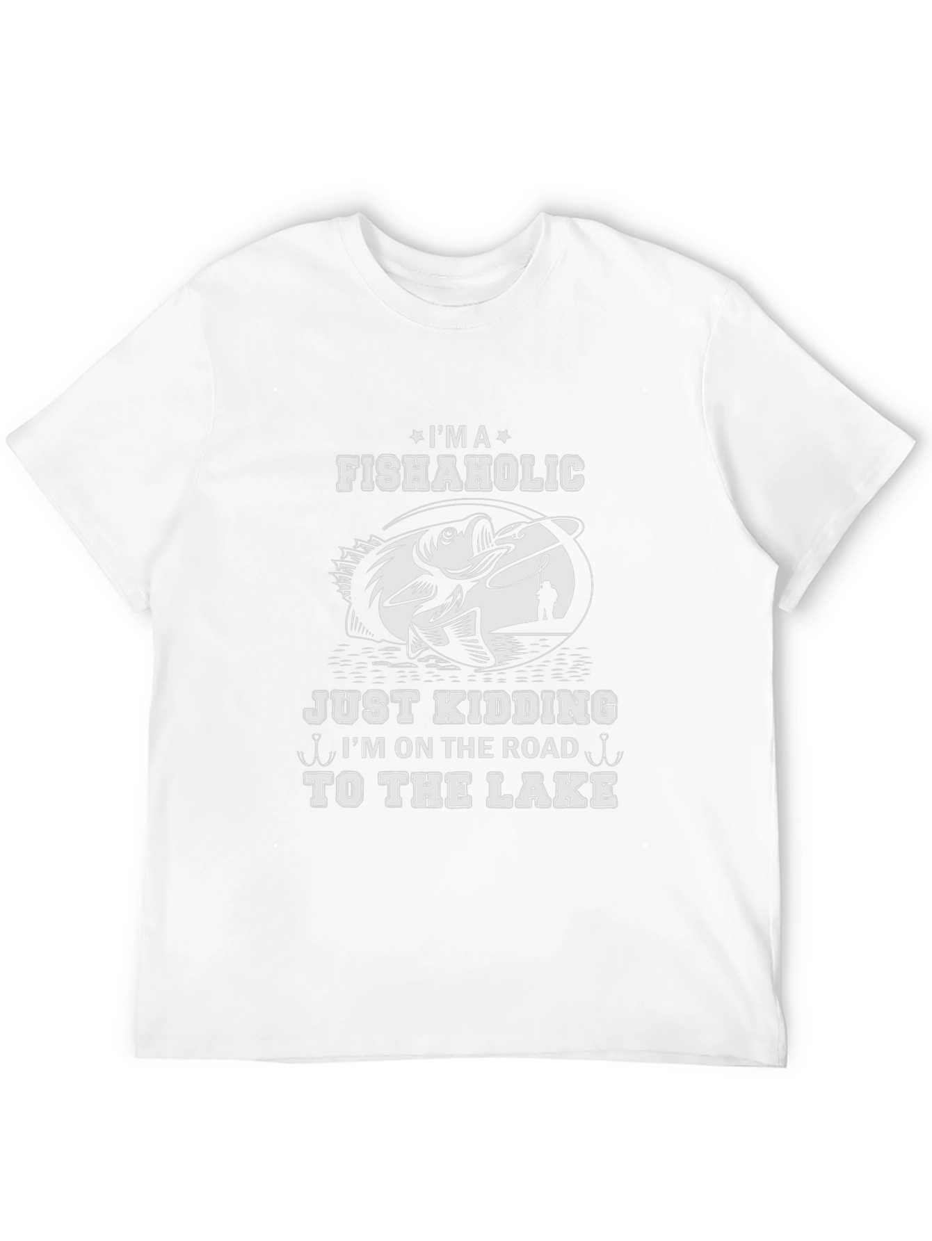 Black Fishaholic T-Shirt: Road to the Lake view 12