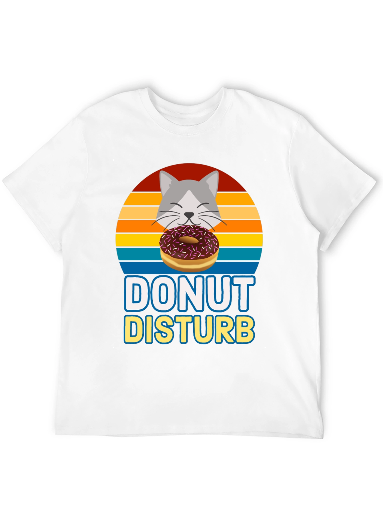 Black Donut Disturb Cat T-Shirt view 12