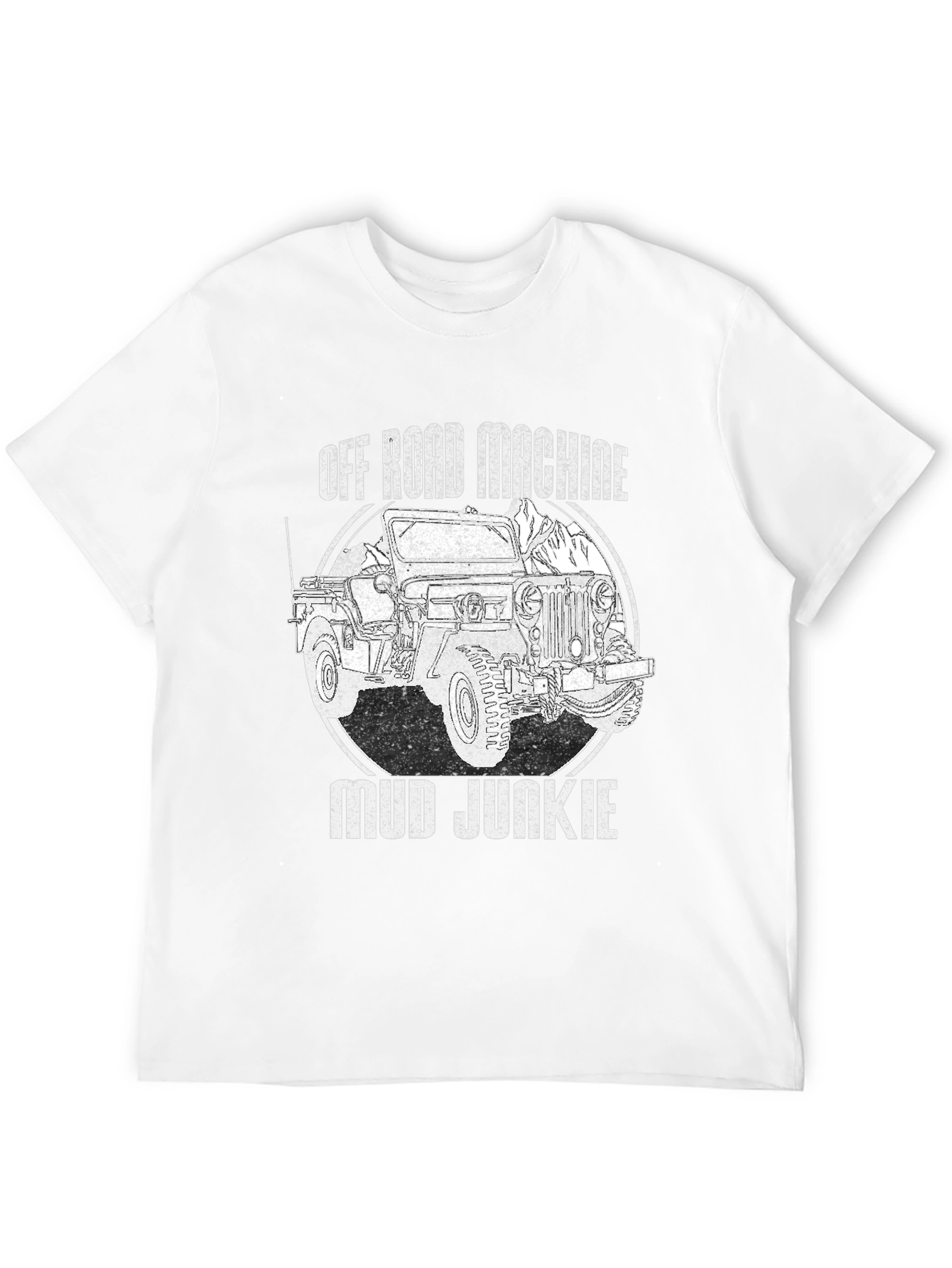 Black Off Road Machine Mud Junkie Black T-Shirt view 12