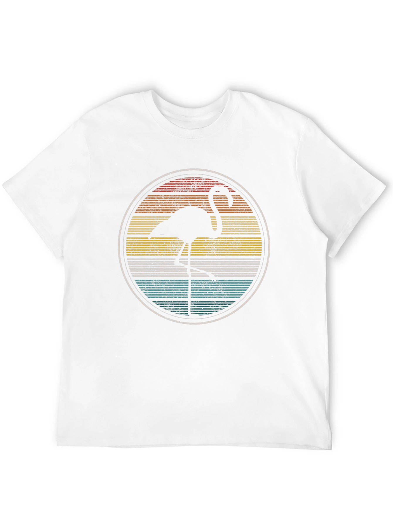 Black Retro Flamingo Graphic Tee - Vintage Style T-Shirt view 12