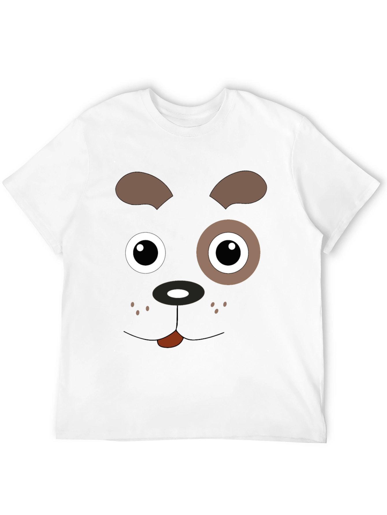 Black Dog Face Graphic Black T-Shirt view 12