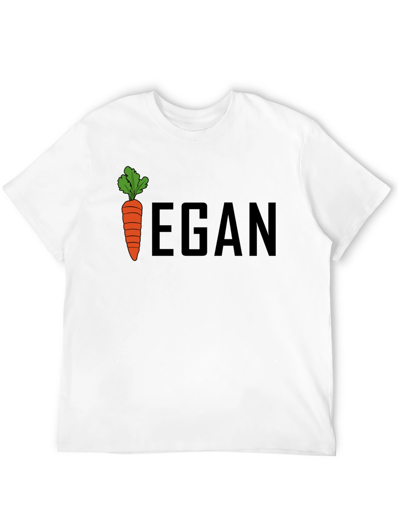 Black Vegan Carrot Graphic Tee - Unisex Black T-Shirt view 12