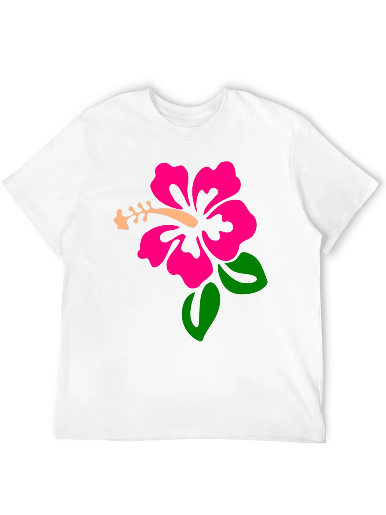 Black Black T-Shirt with Hibiscus Flower Graphic view 12