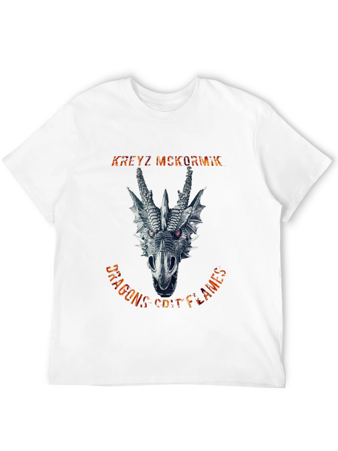 Black Dragon's Coif Flames Graphic Tee view 12