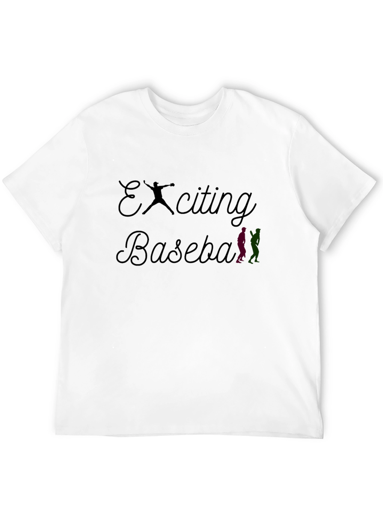 Black Exciting Baseball Graphic Tee - Black T-Shirt view 12