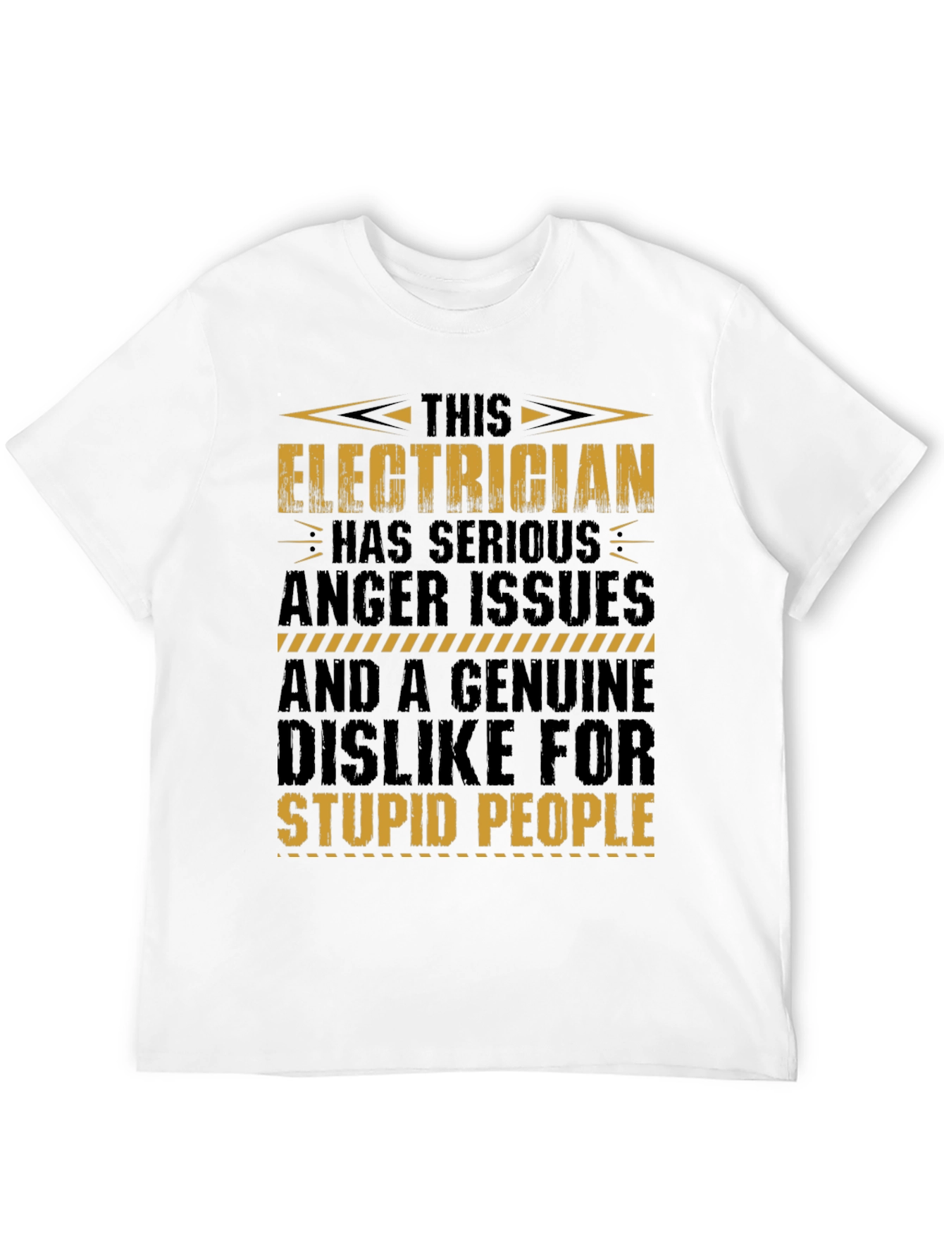 Black Electrician T-Shirt: Serious Anger Issues Funny Tee view 12