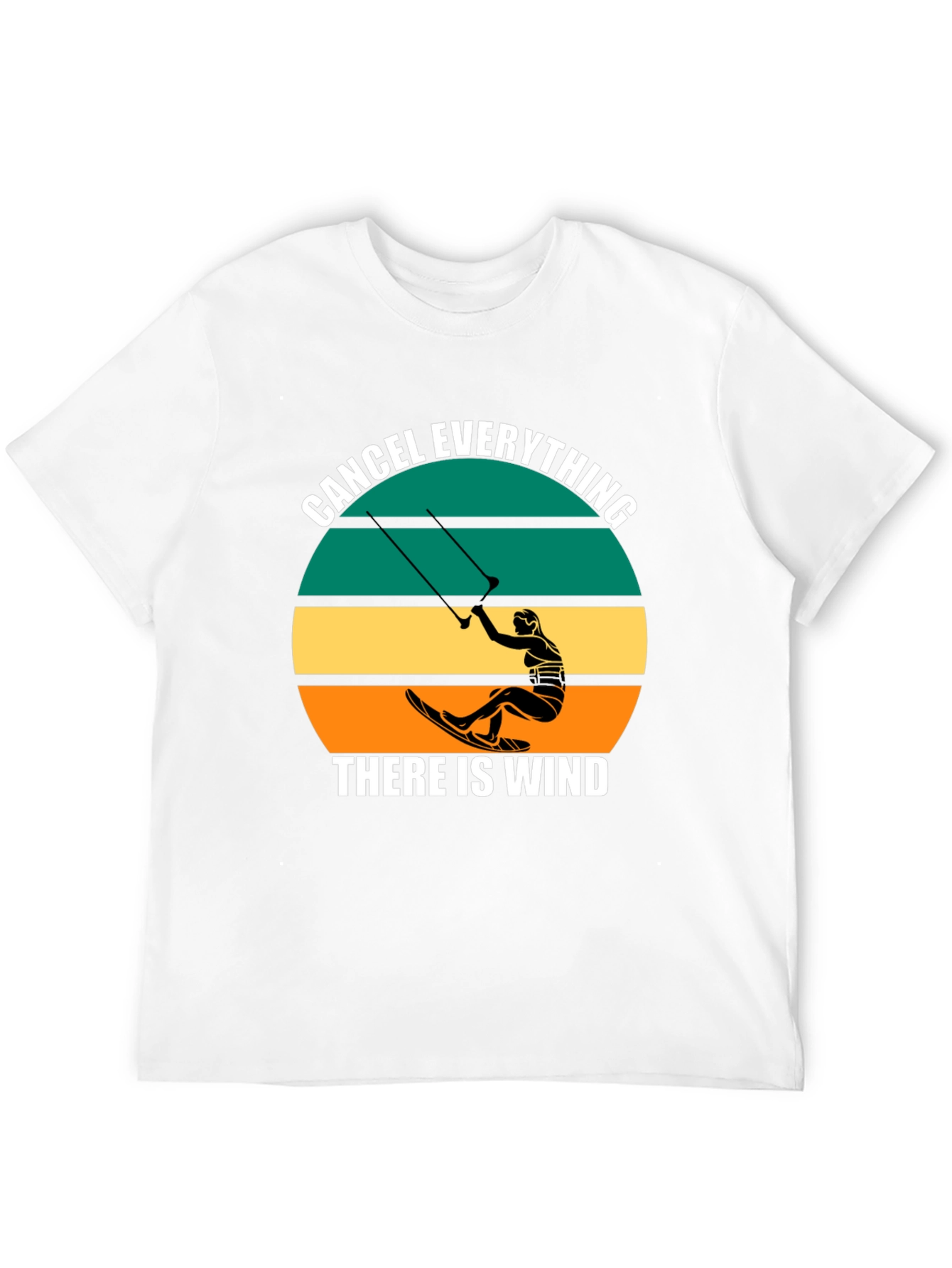 Black Cancel Everything Kitesurfing T-Shirt view 12