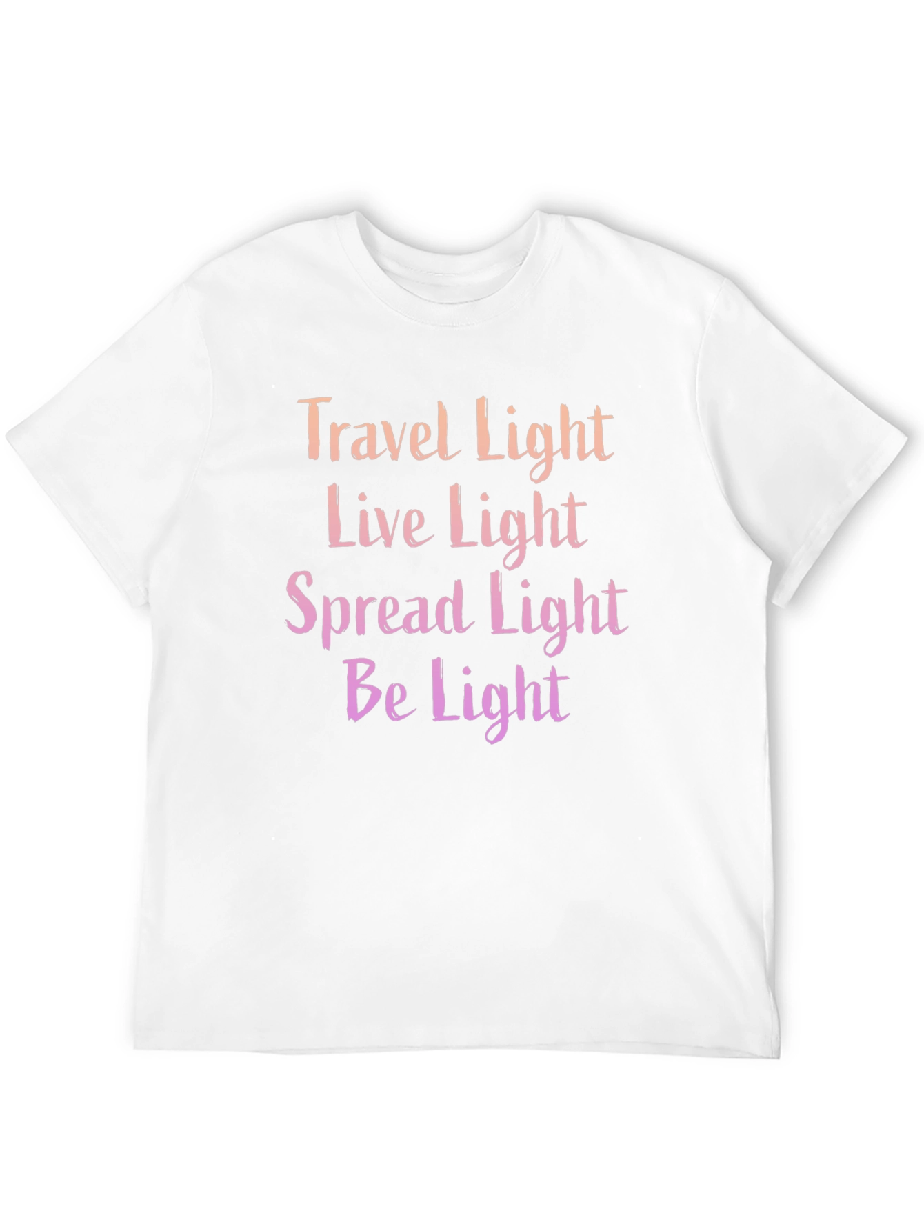 Black Travel Live Spread Be Light T-Shirt view 12