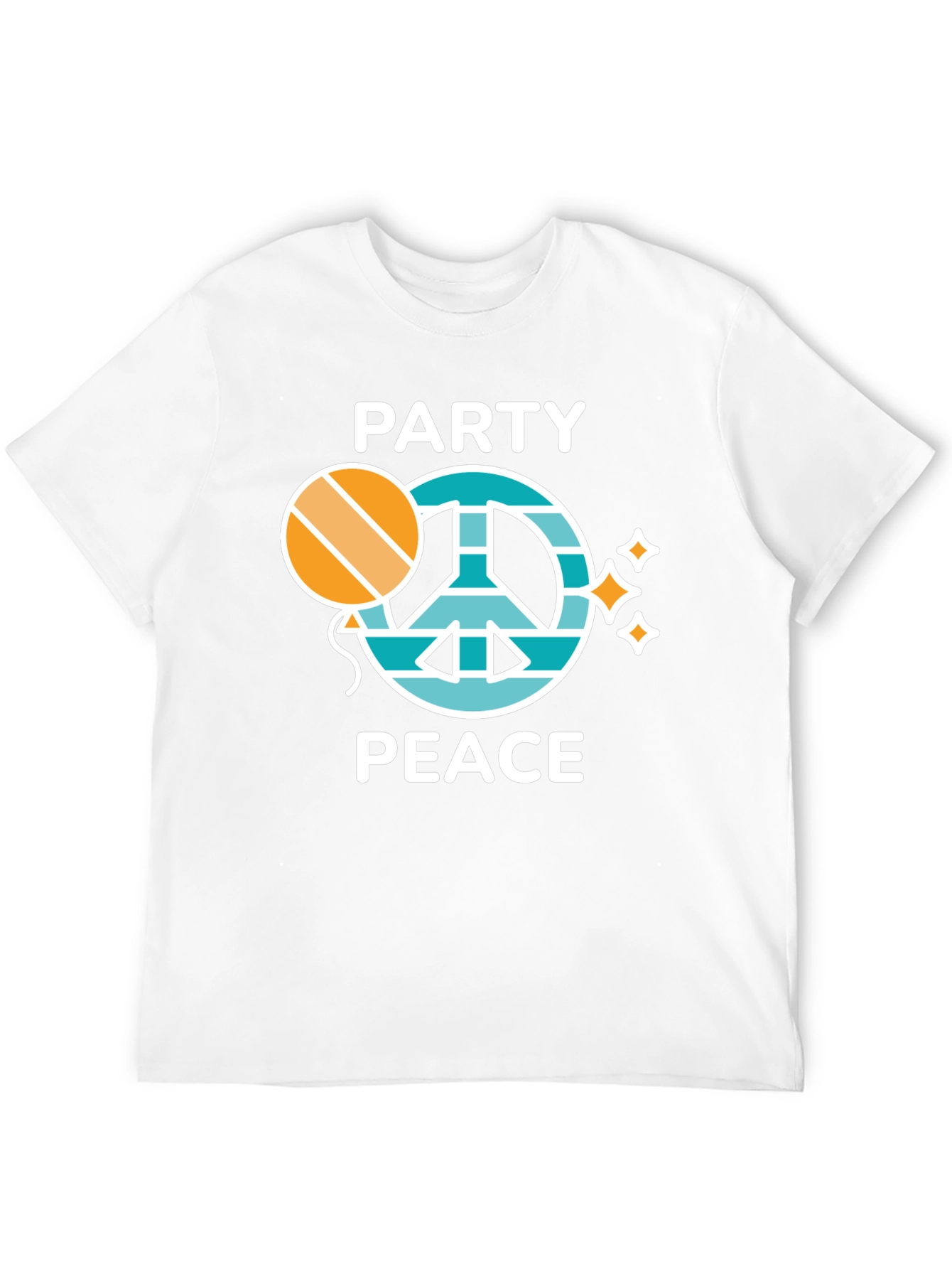 Black Party Peace Graphic Tee - Unisex Crew Neck view 12