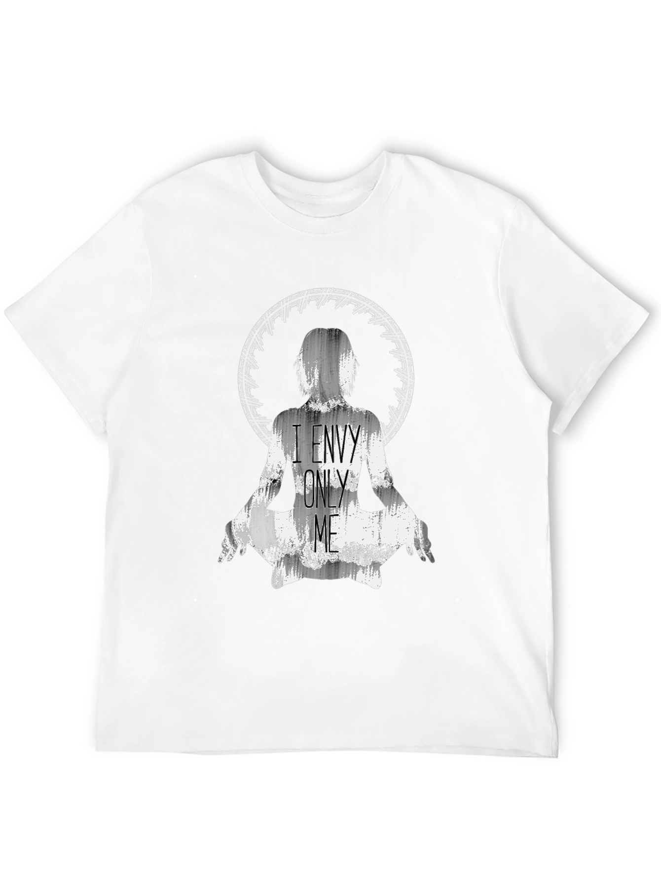 Black I Envy Only Me T-Shirt - Black Cotton Blend view 12