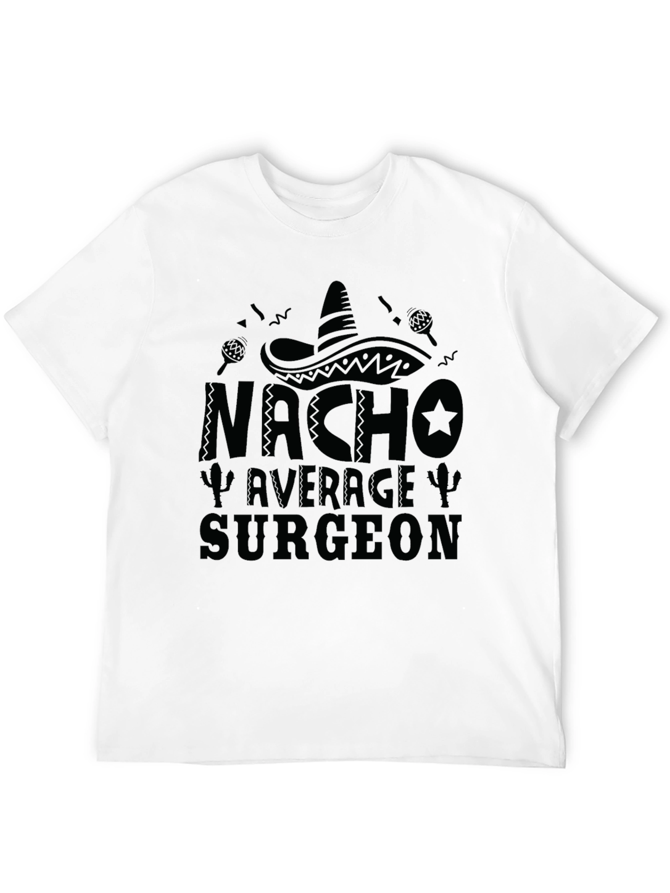 Black Nacho Average Surgeon Black Graphic T-Shirt view 12