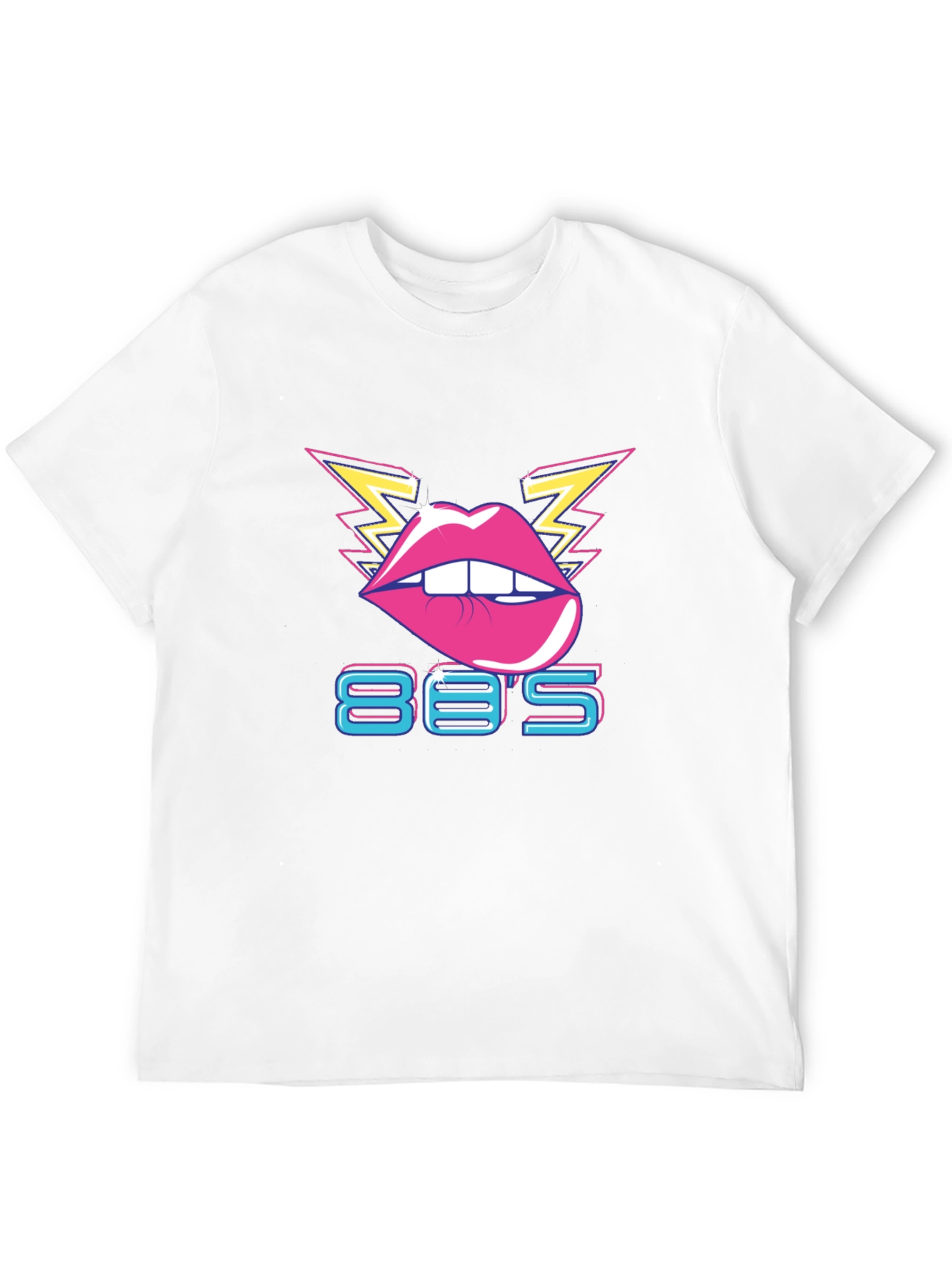 Black Retro 80's Lips Graphic T-Shirt view 12